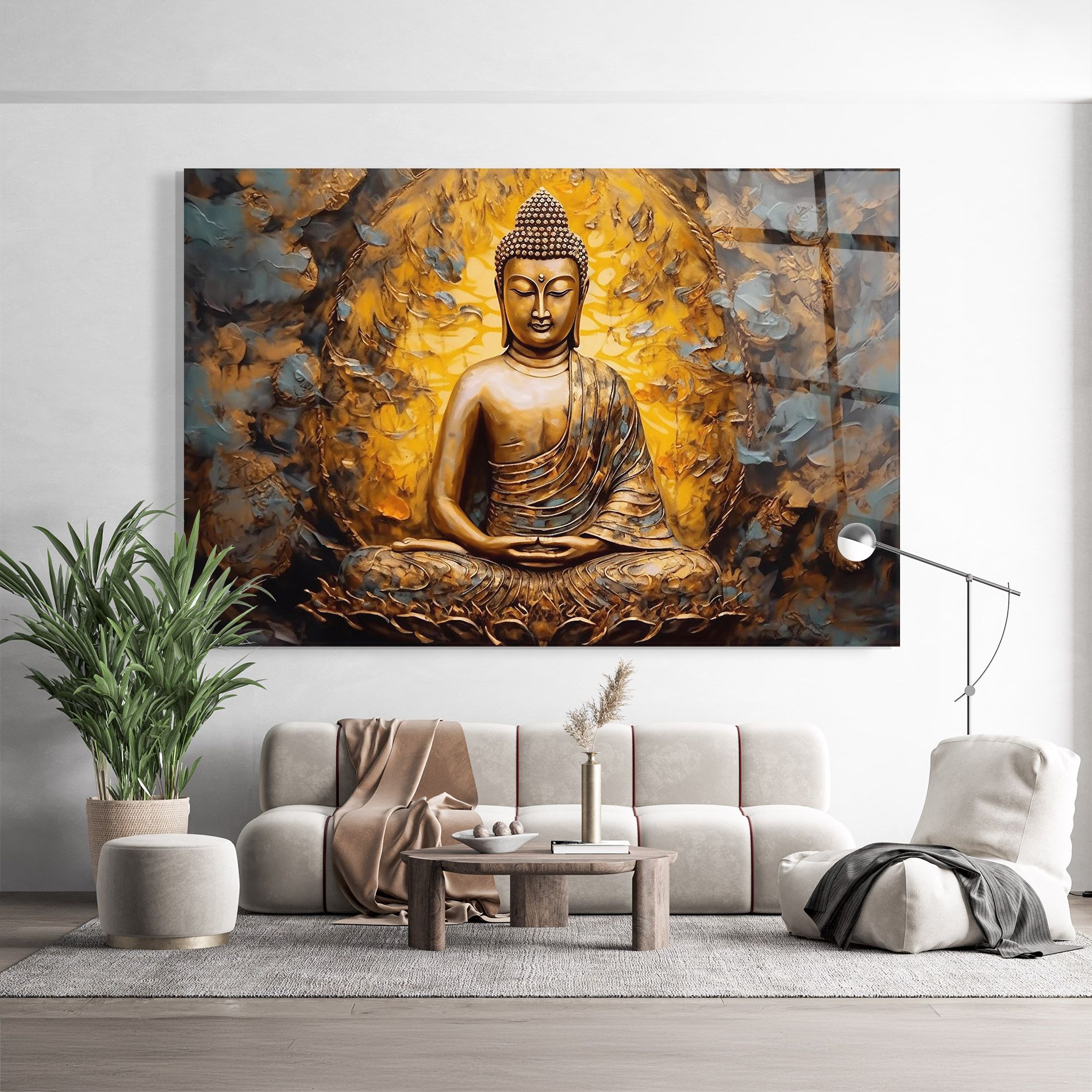 Gold Grey Buddha mockup 9