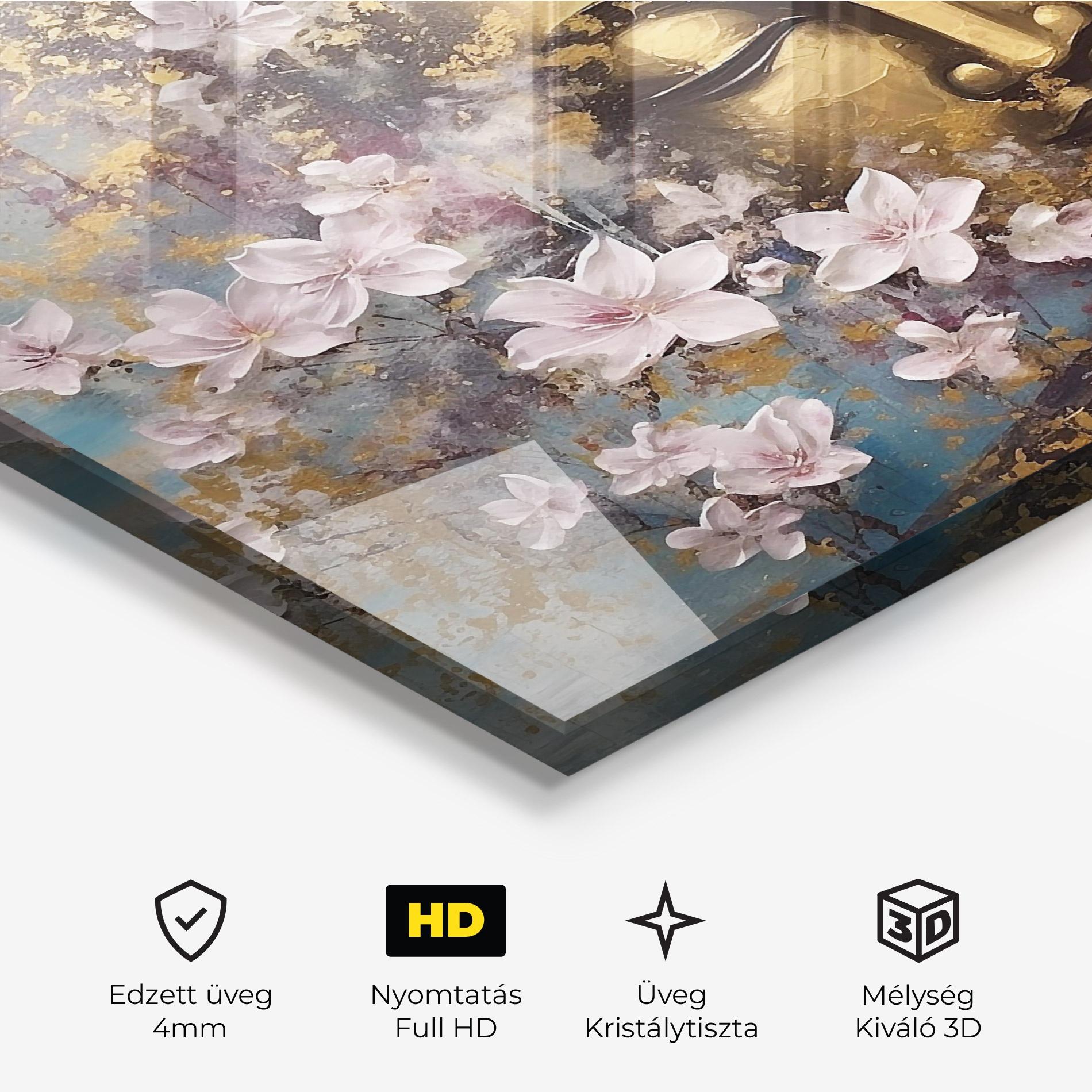 Üvegkép Abstract Buddha Plants mockup 3