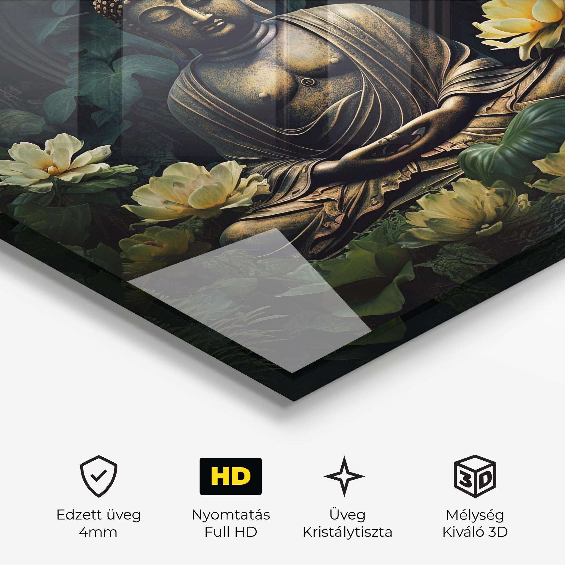 Üvegkép Calm Buddha Art mockup 3