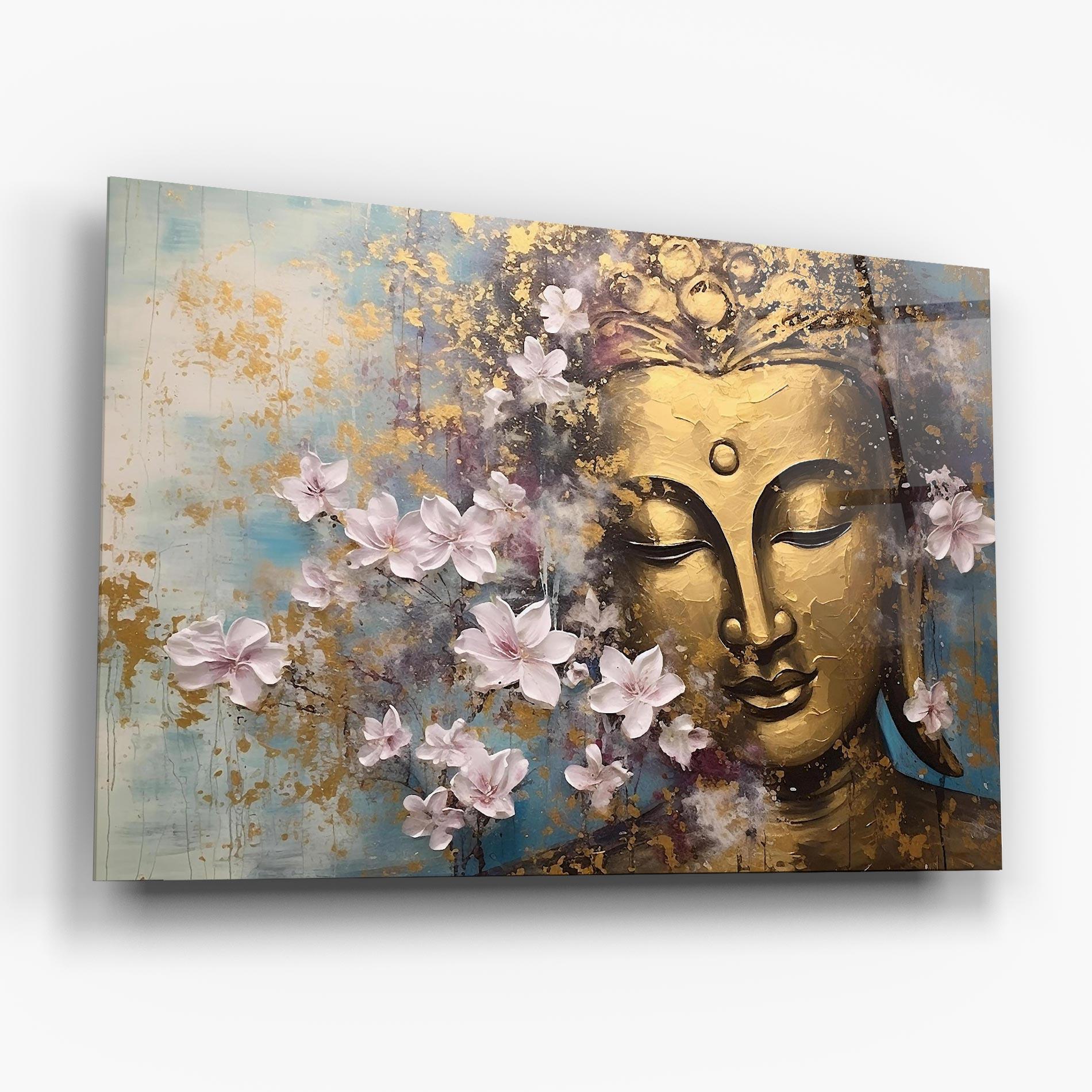 Üvegkép Abstract Buddha Plants mockup 6