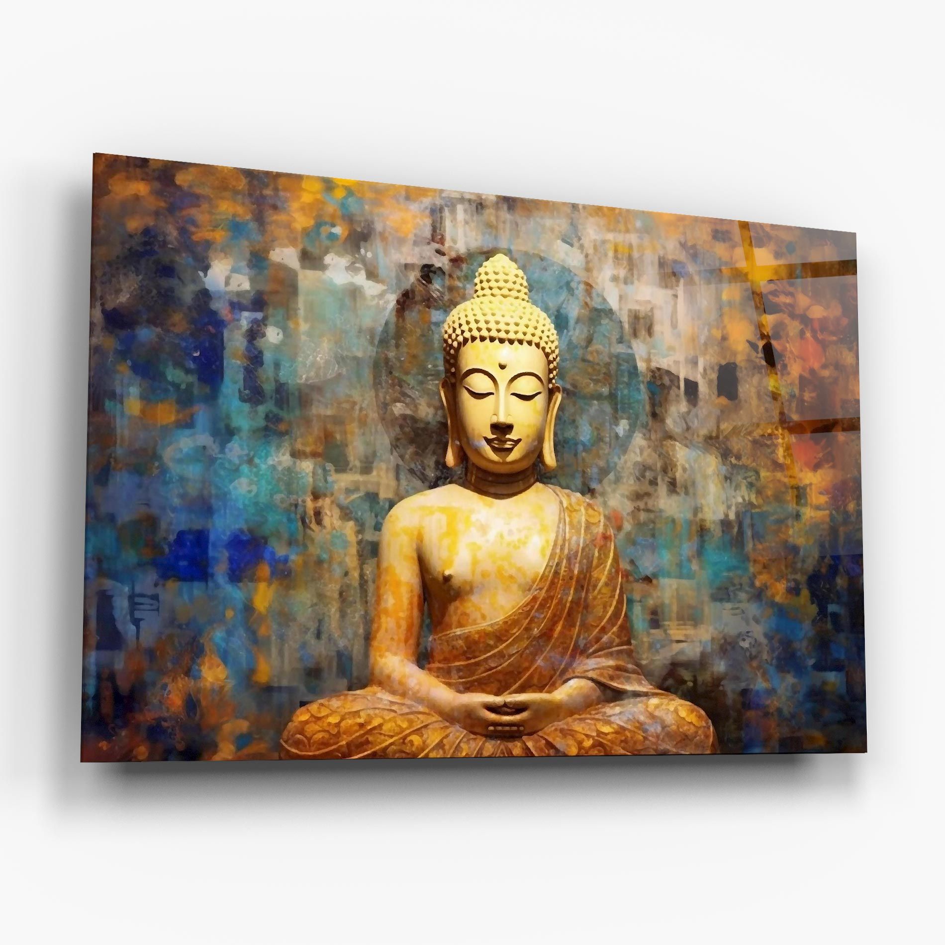 Buddha Blue Gold mockup 6