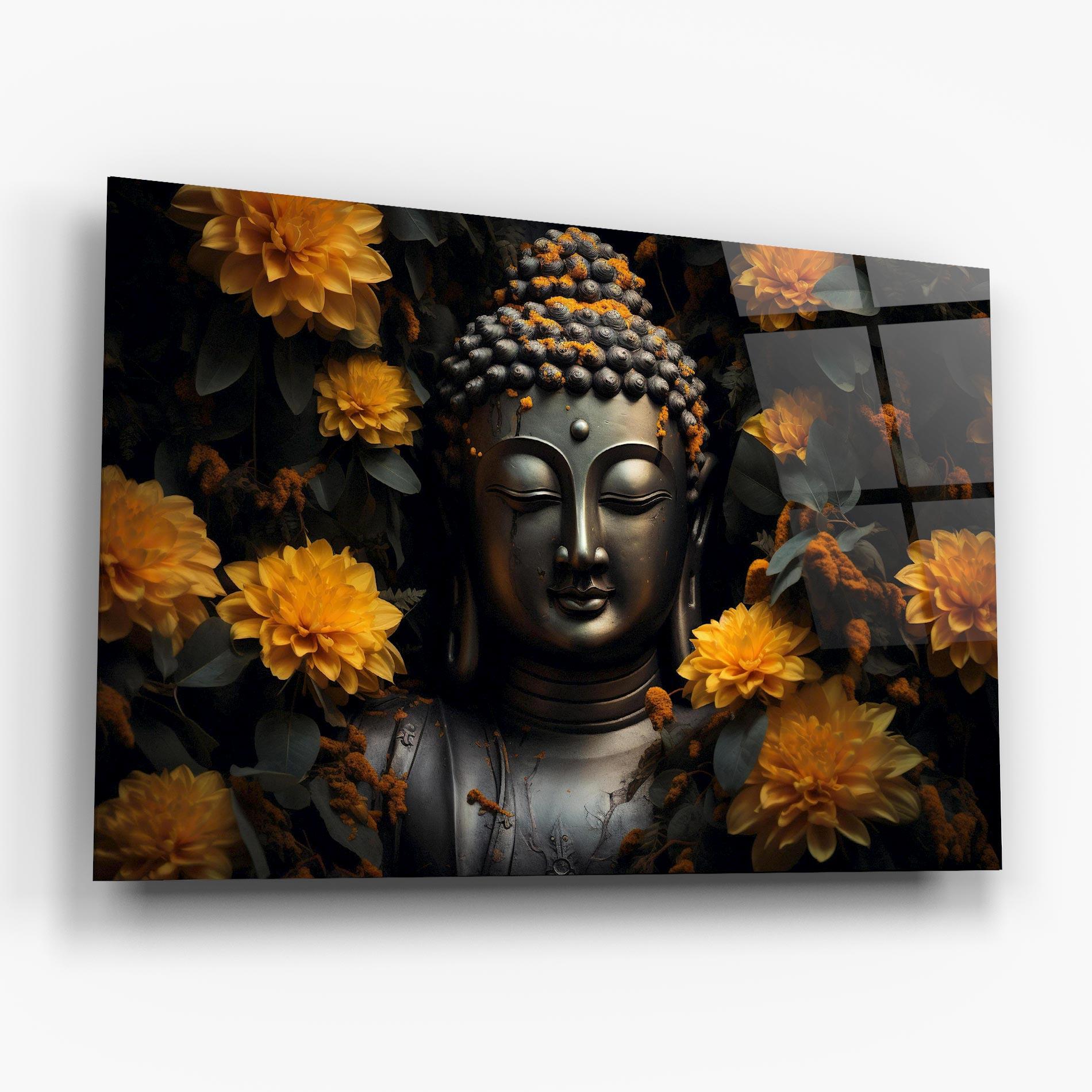 Üvegkép Buddha Peace Statue mockup 6