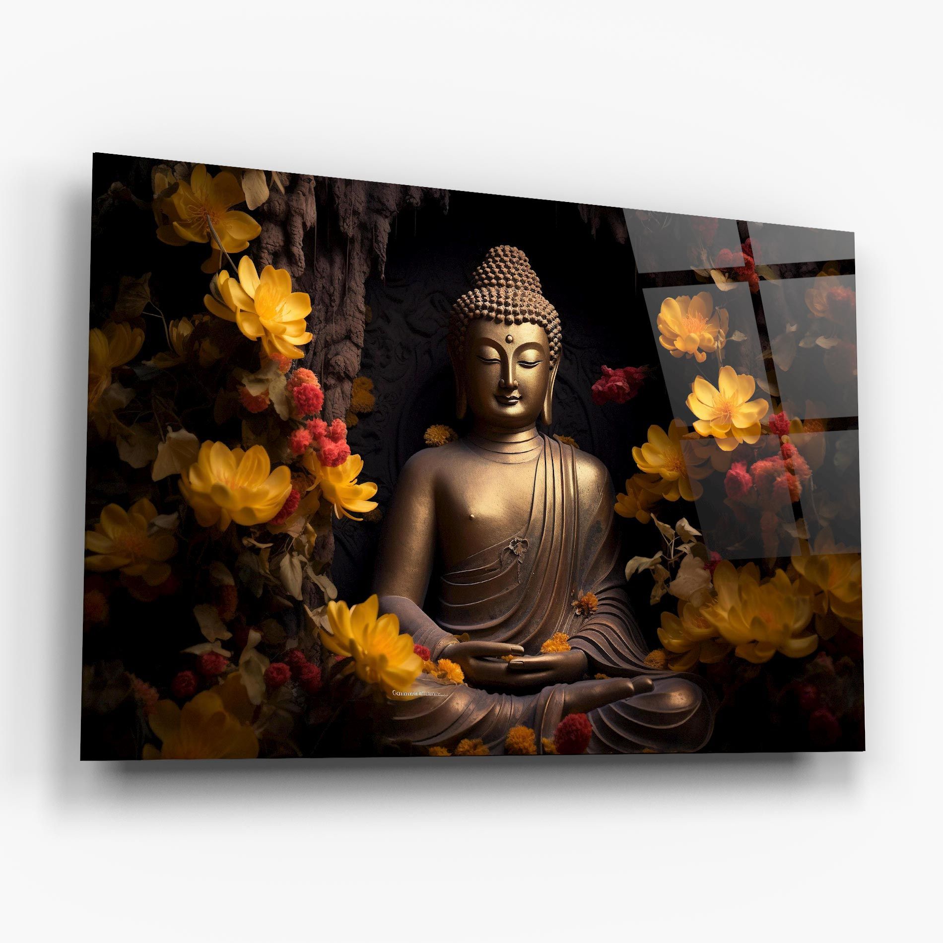 Buddha Yellow Red mockup 6