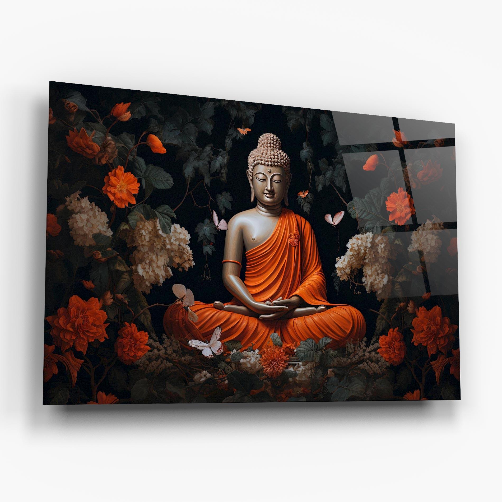 Üvegkép Butterfly Buddha mockup 6