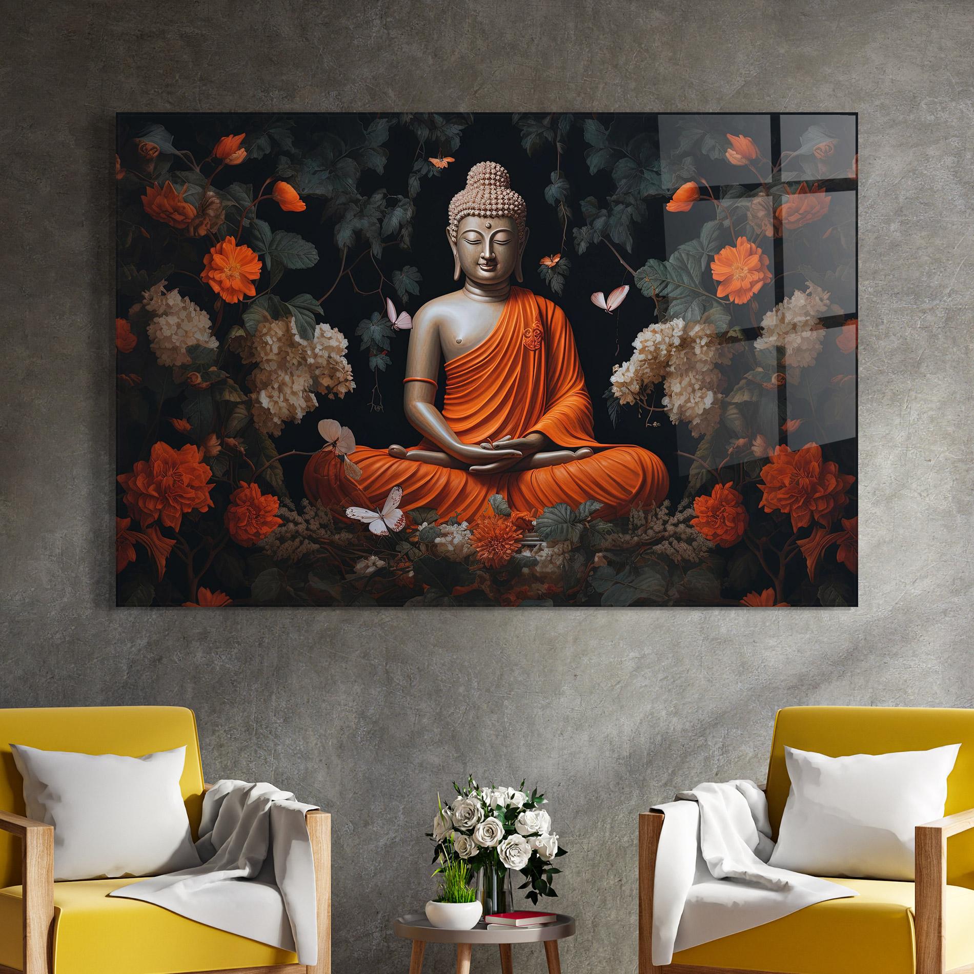 Üvegkép Butterfly Buddha mockup 4