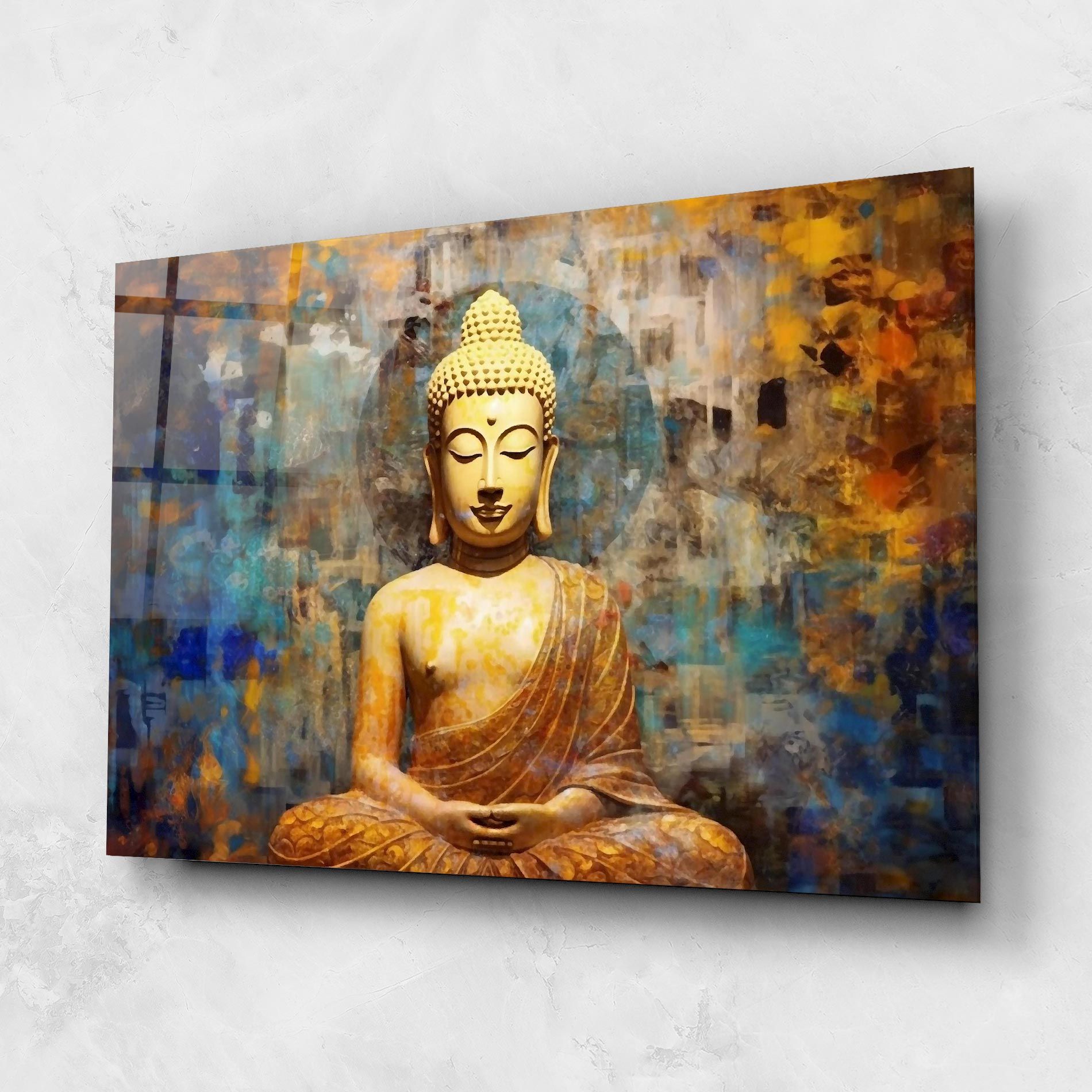 Buddha Blue Gold mockup 1