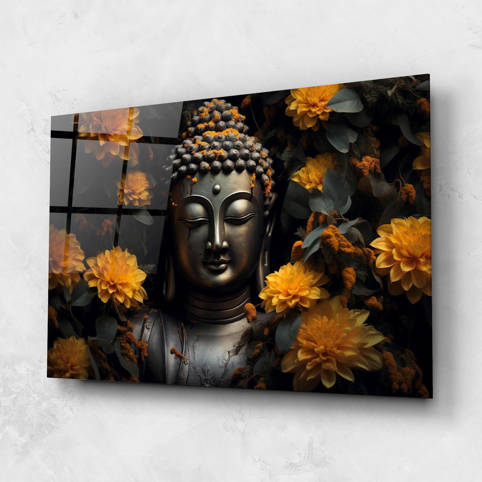 Üvegkép Buddha Peace Statue mockup 1