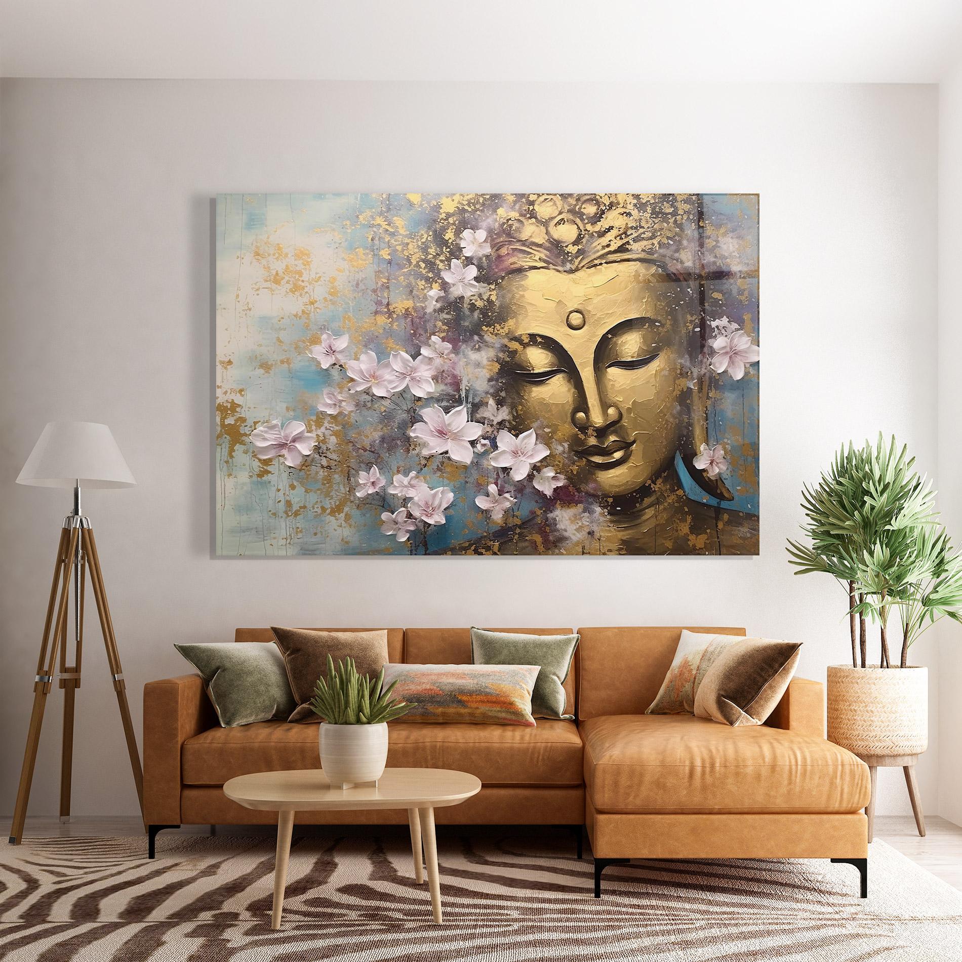 Üvegkép Abstract Buddha Plants mockup 7