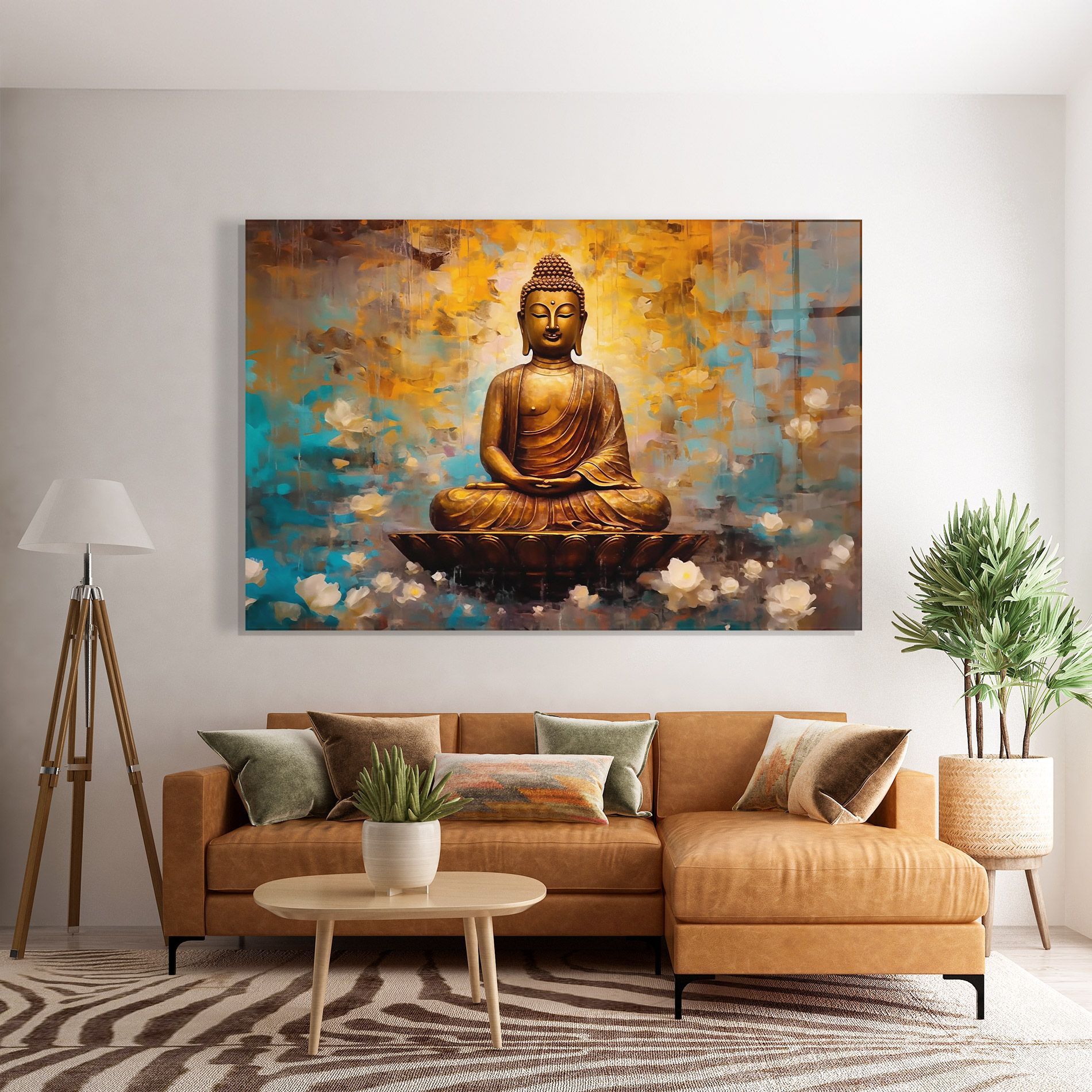 Blue Gold Buddha mockup 7