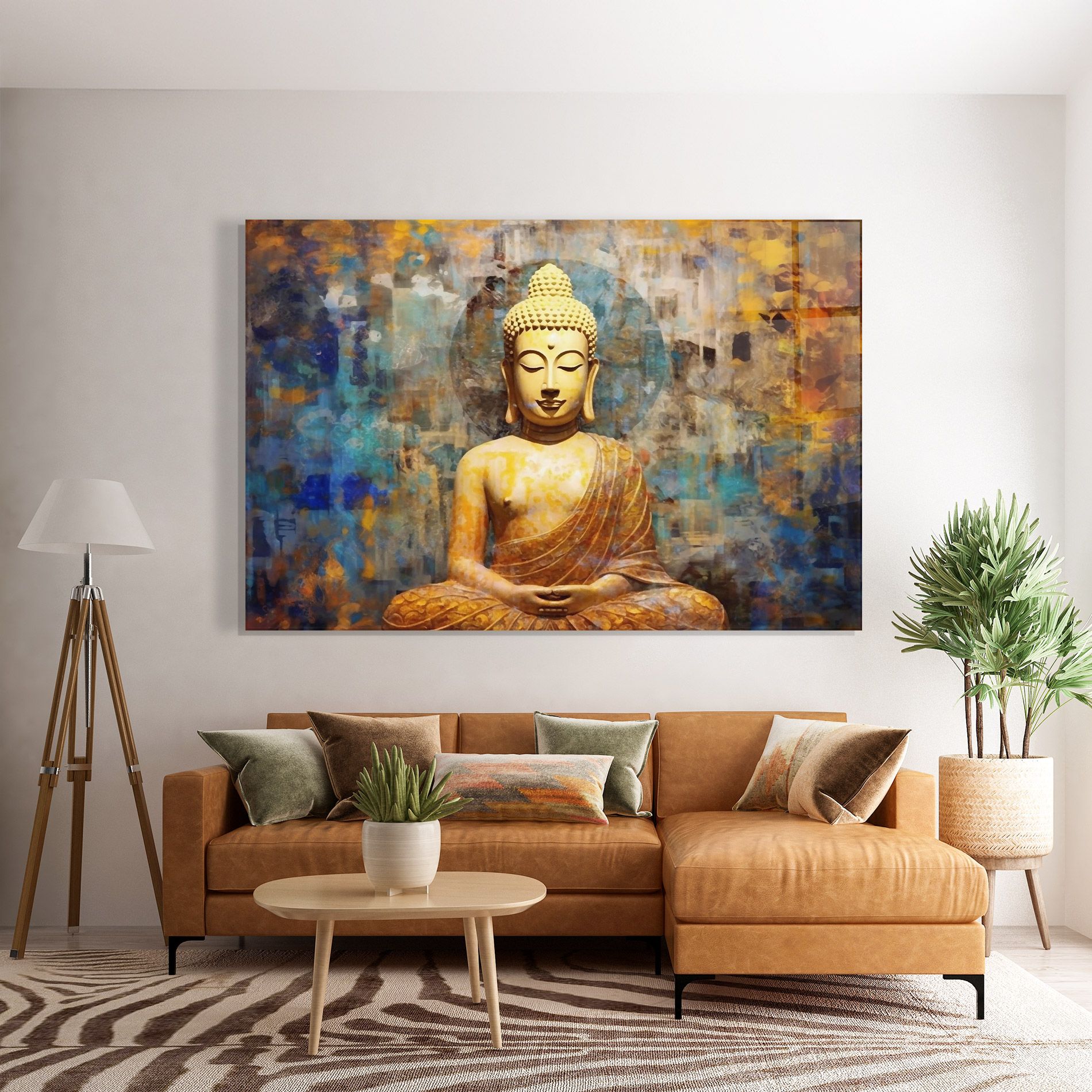 Buddha Blue Gold mockup 7