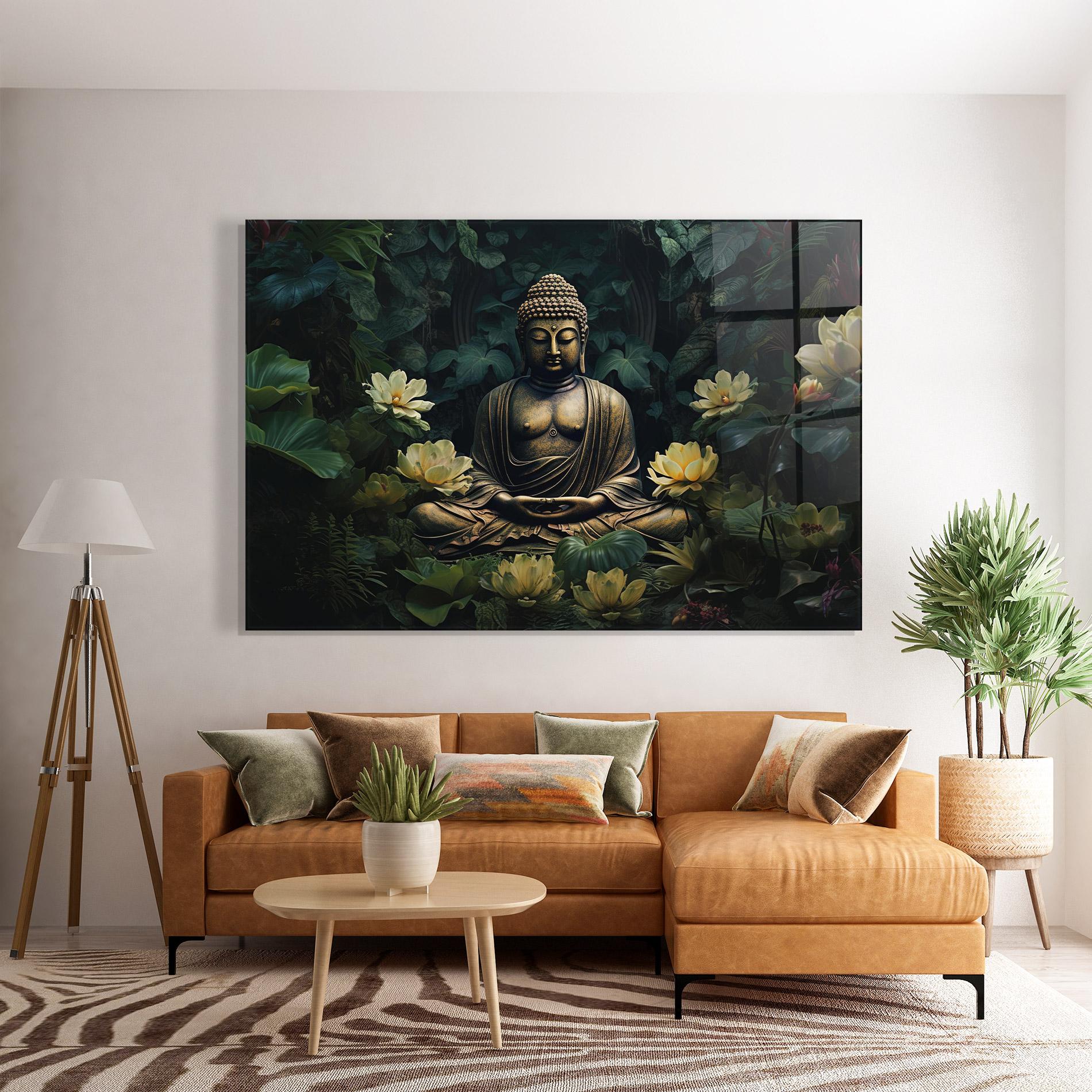 Üvegkép Calm Buddha Art mockup 7