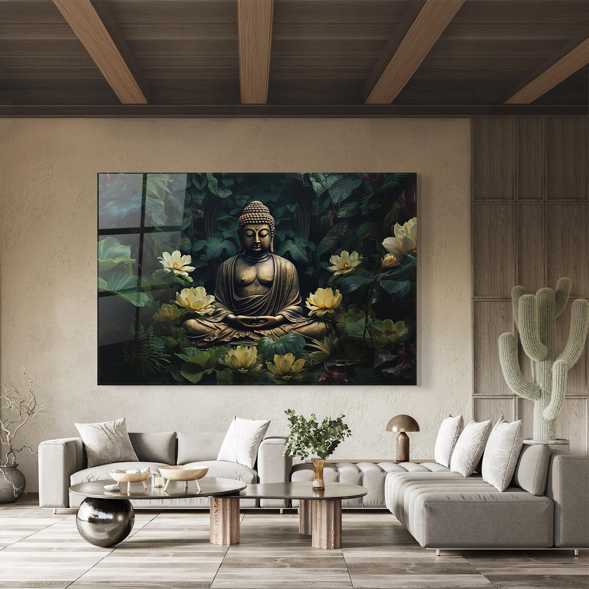 Üvegkép Calm Buddha Art mockup 8