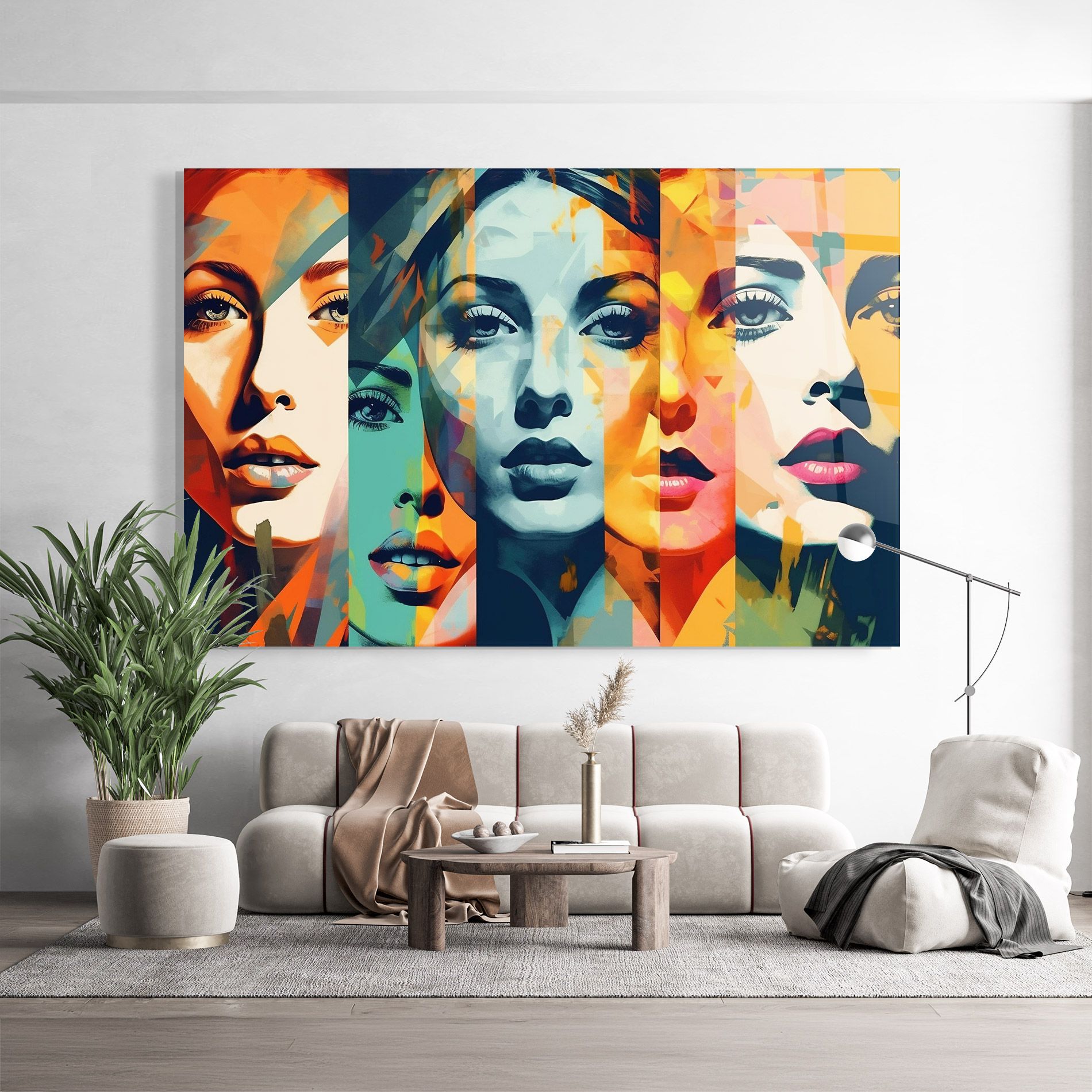 Colorful Abstract Face mockup 9