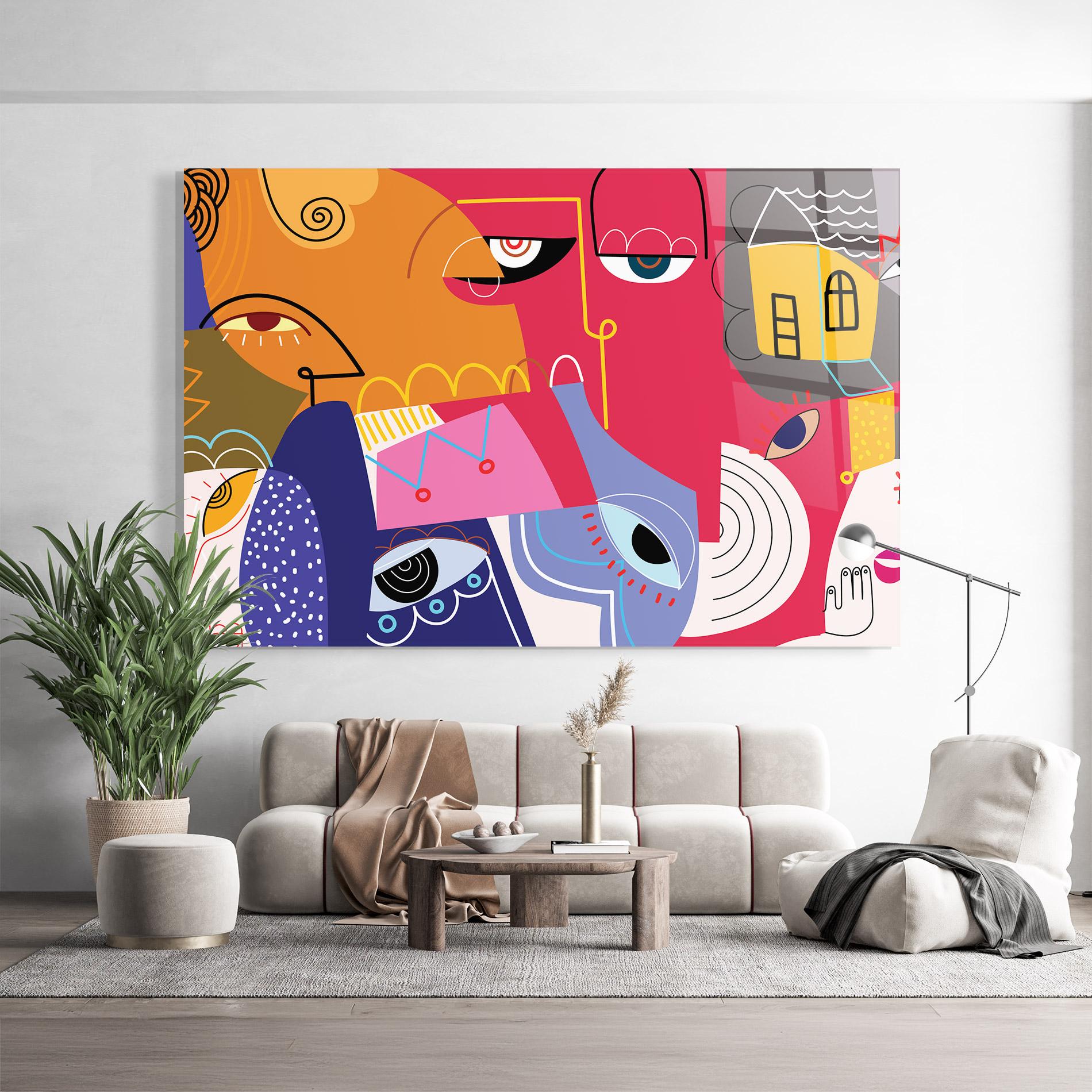 Üvegkép Line Eye Family mockup 9