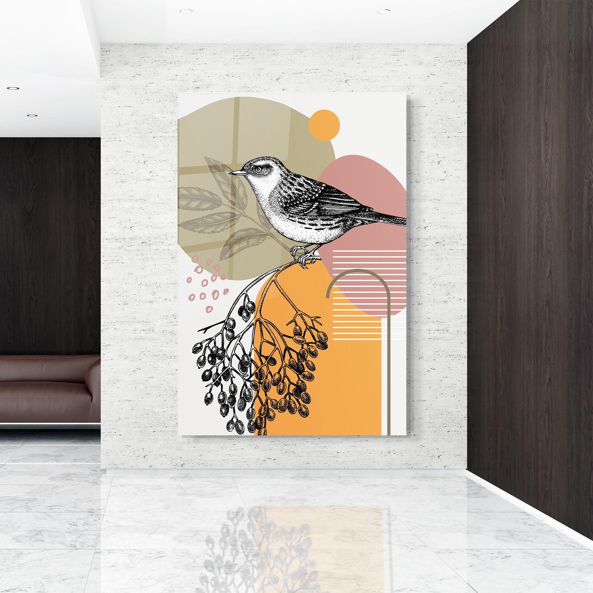 Üvegkép Bird Collage mockup 9