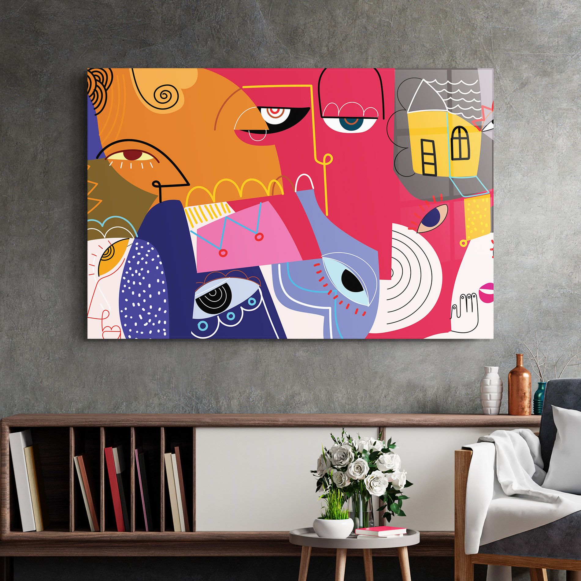 Line Eye Family mockup 2