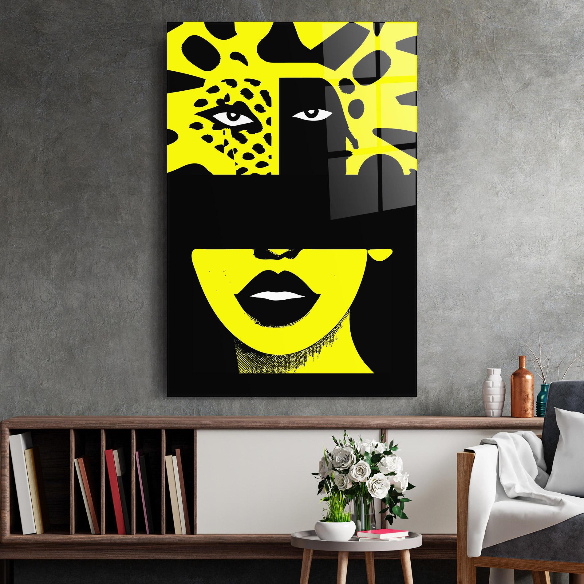 Üvegkép Jaguar Woman Art mockup 2