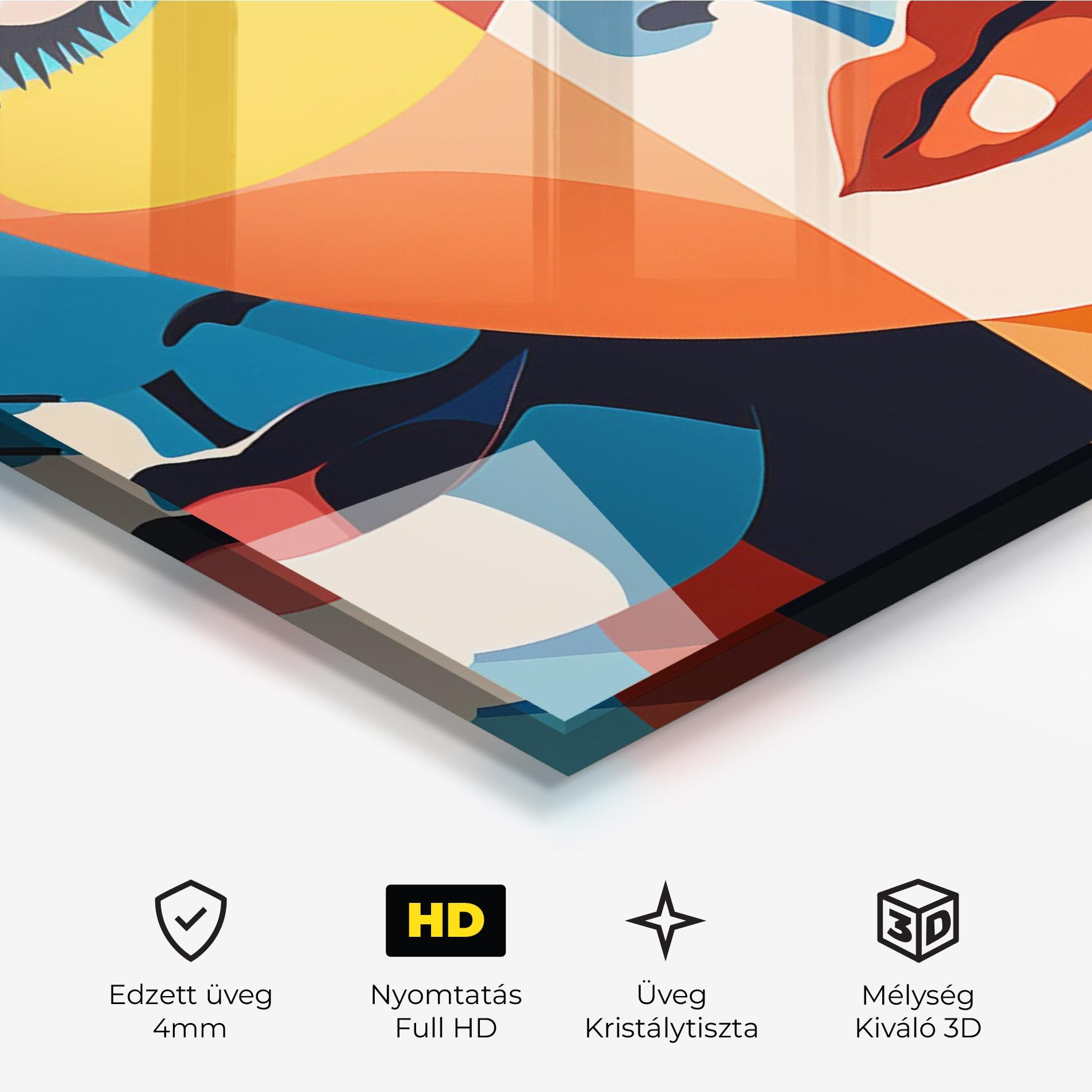 Üvegkép Beauty Face Collage mockup 3