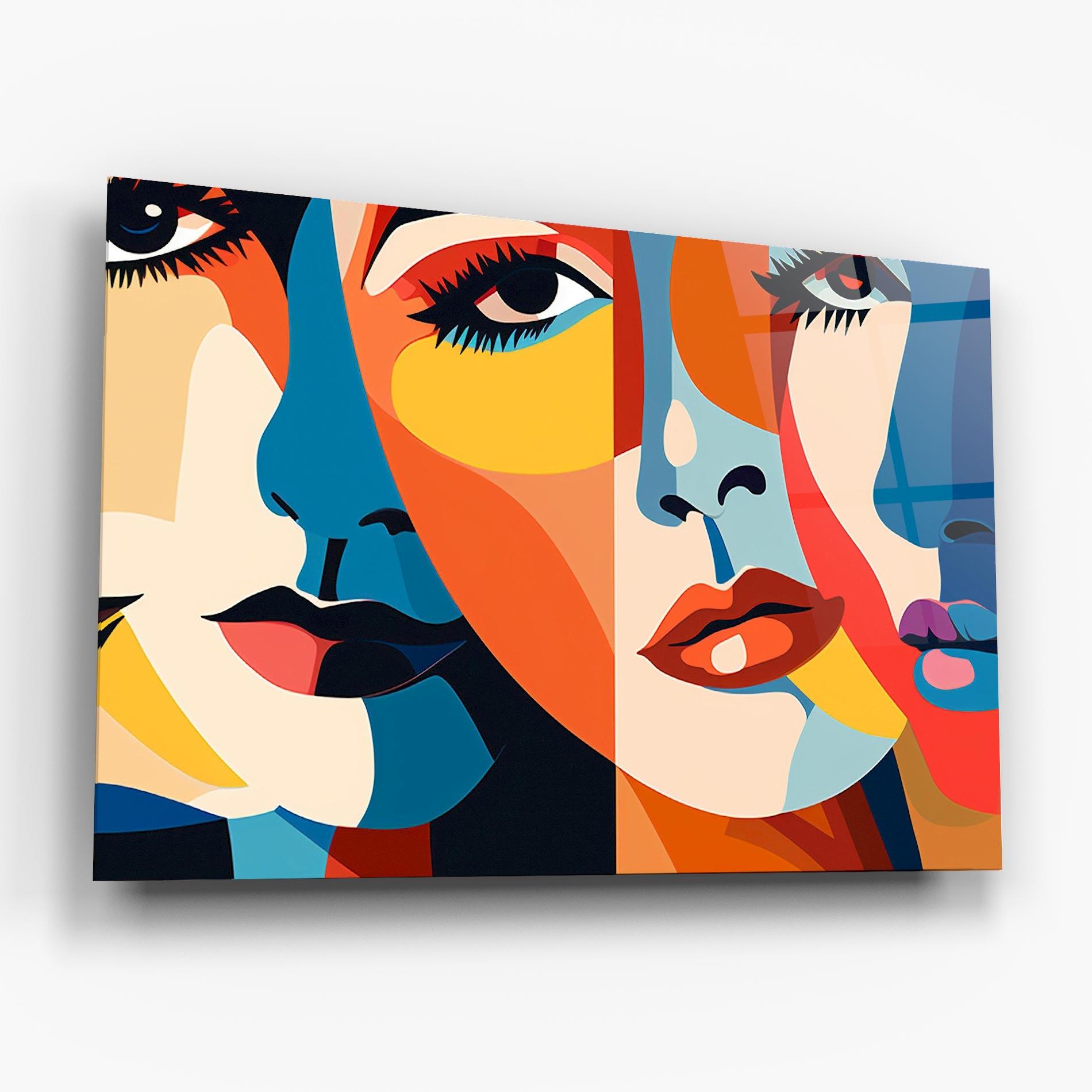 Üvegkép Beauty Face Collage mockup 6