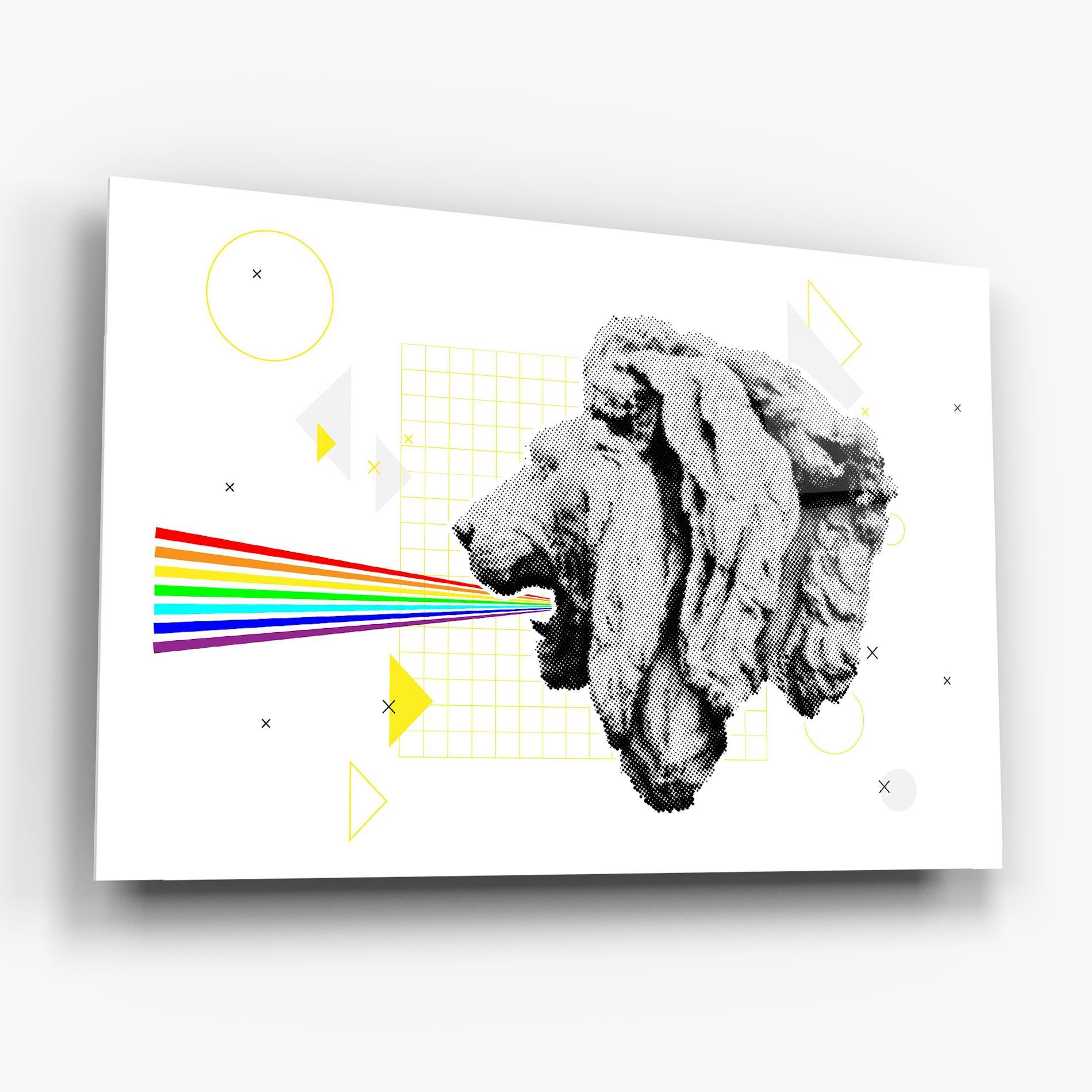 Üvegkép Lion Collage mockup 6