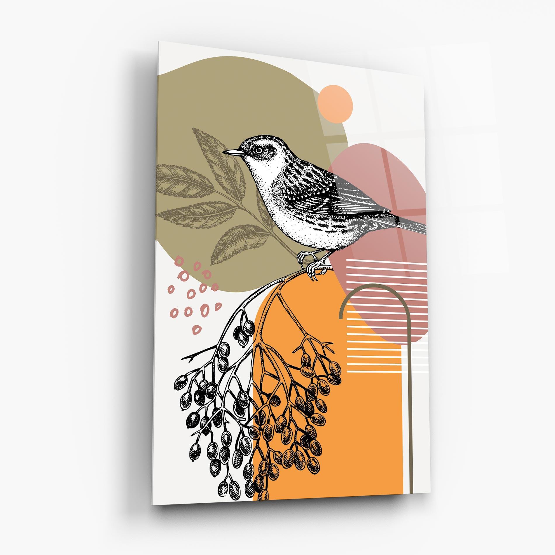 Üvegkép Bird Collage mockup 6