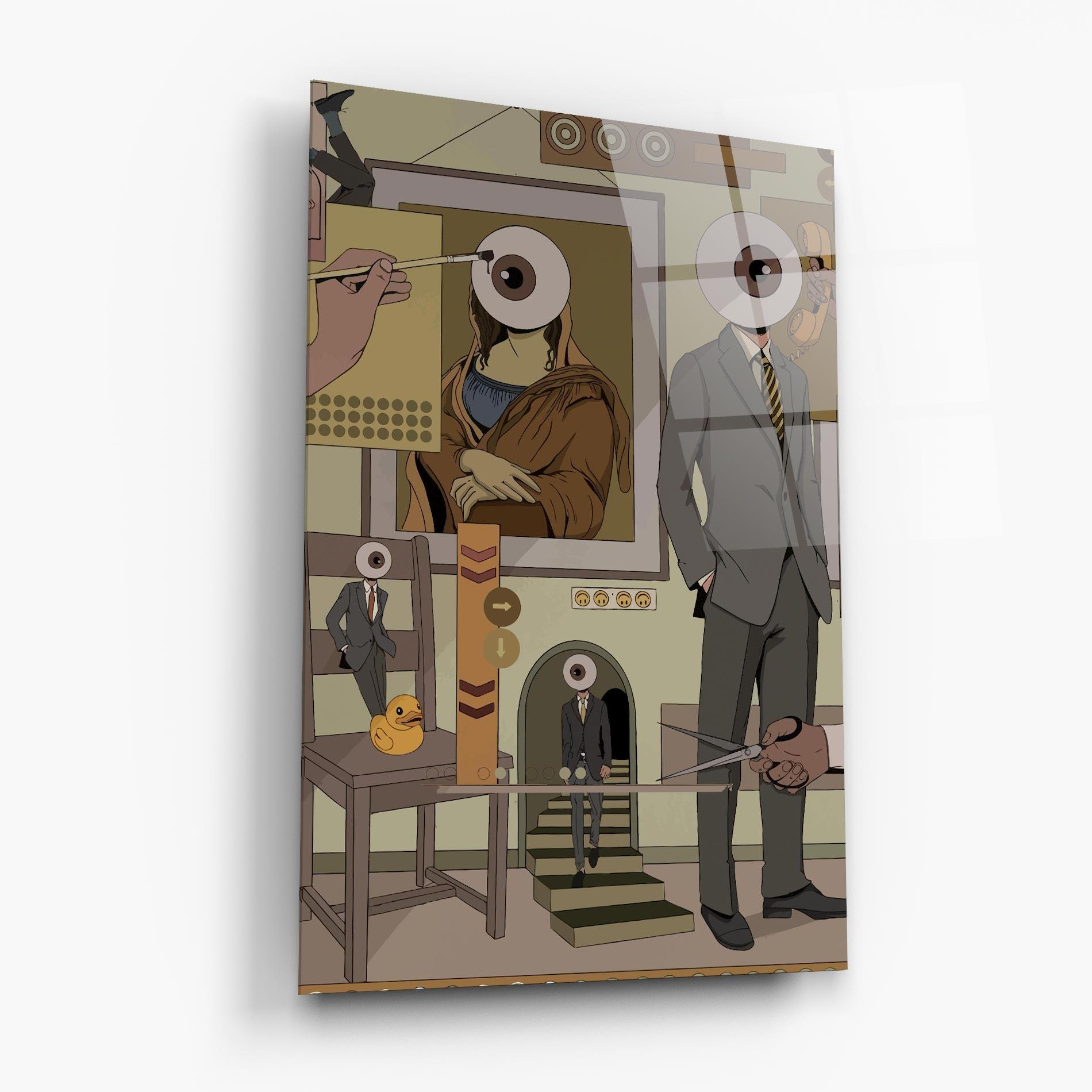 Üvegkép Eyes Man mockup 6