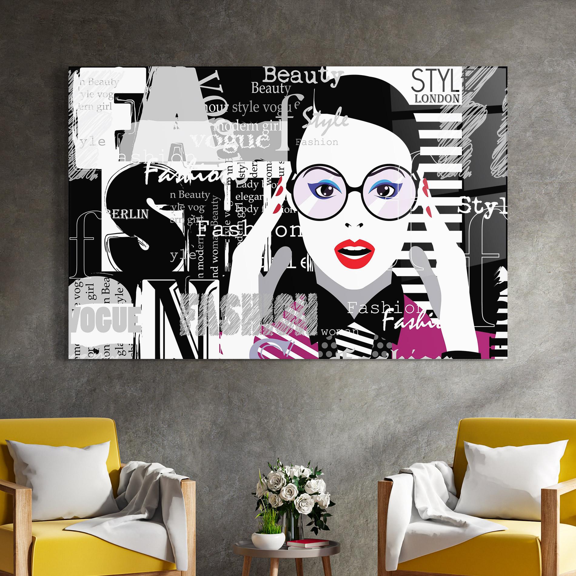 Üvegkép Fashion Collage mockup 4