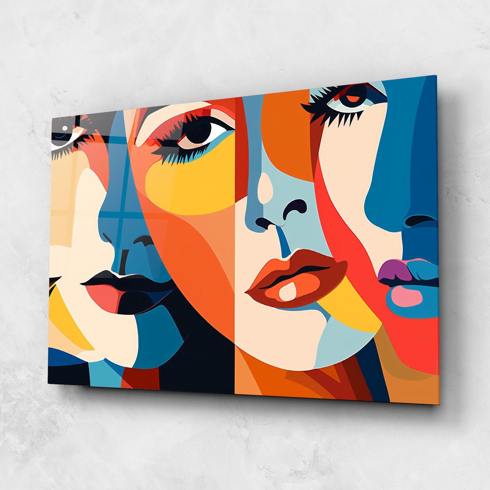 Üvegkép Beauty Face Collage mockup 1