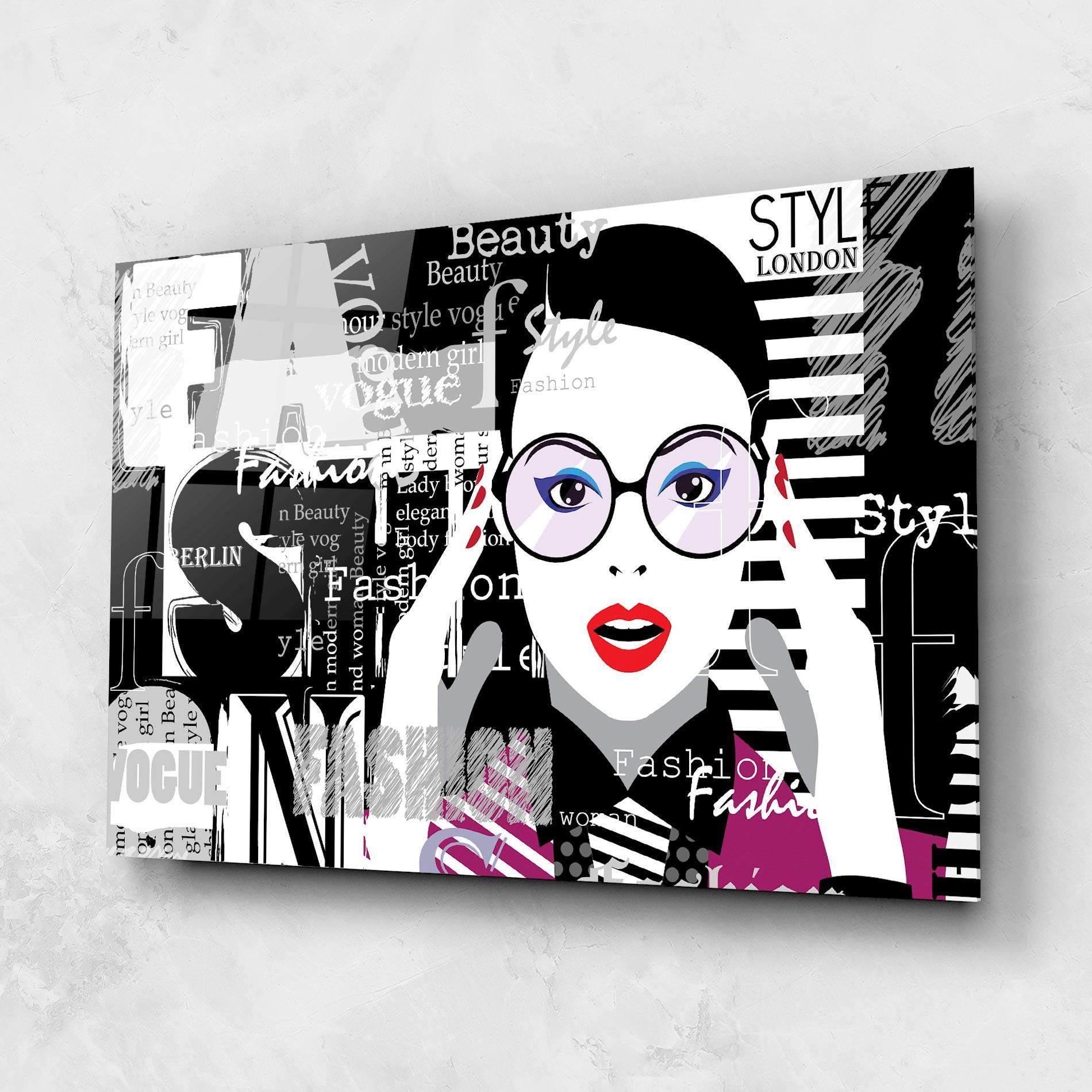 Üvegkép Fashion Collage mockup 1