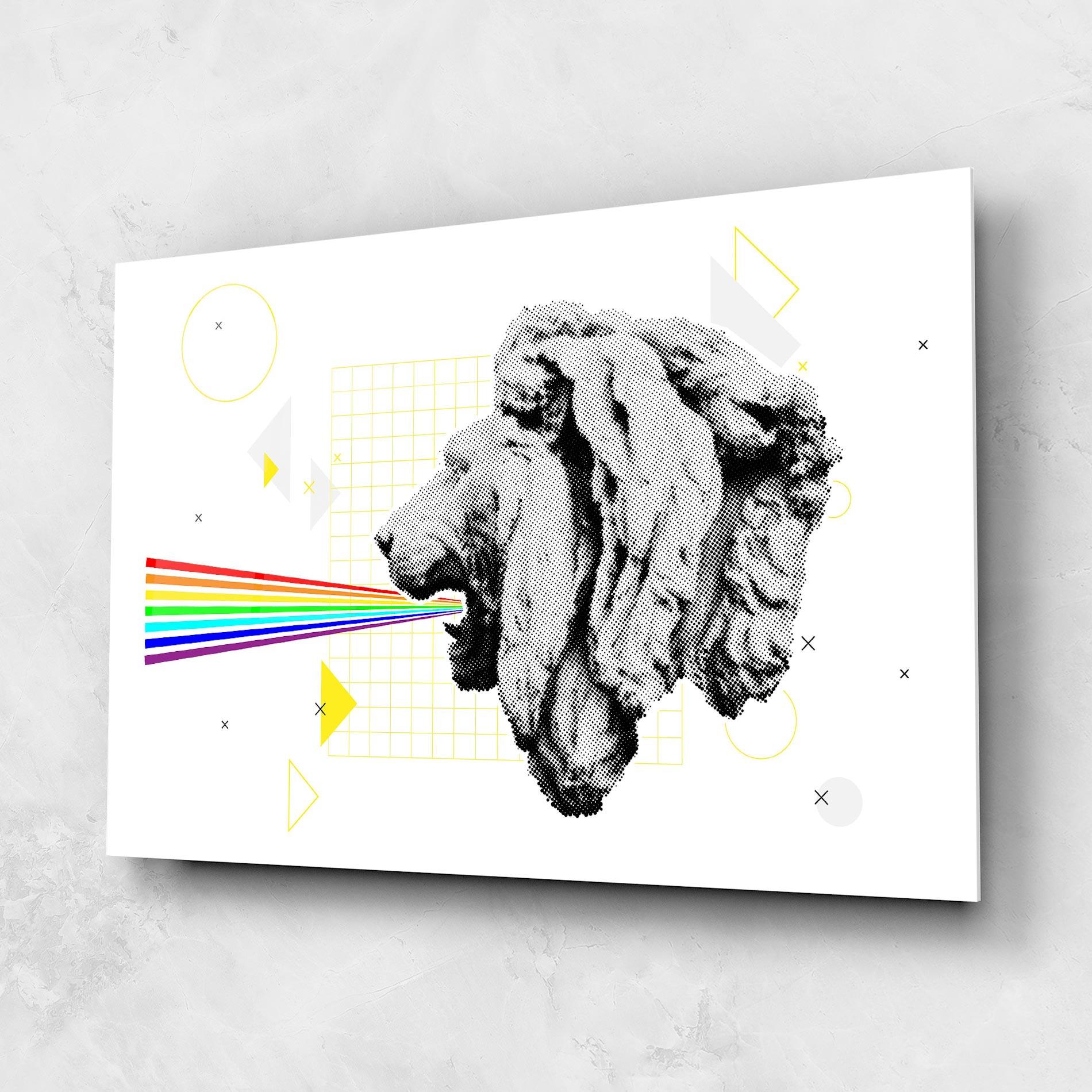 Üvegkép Lion Collage mockup 1