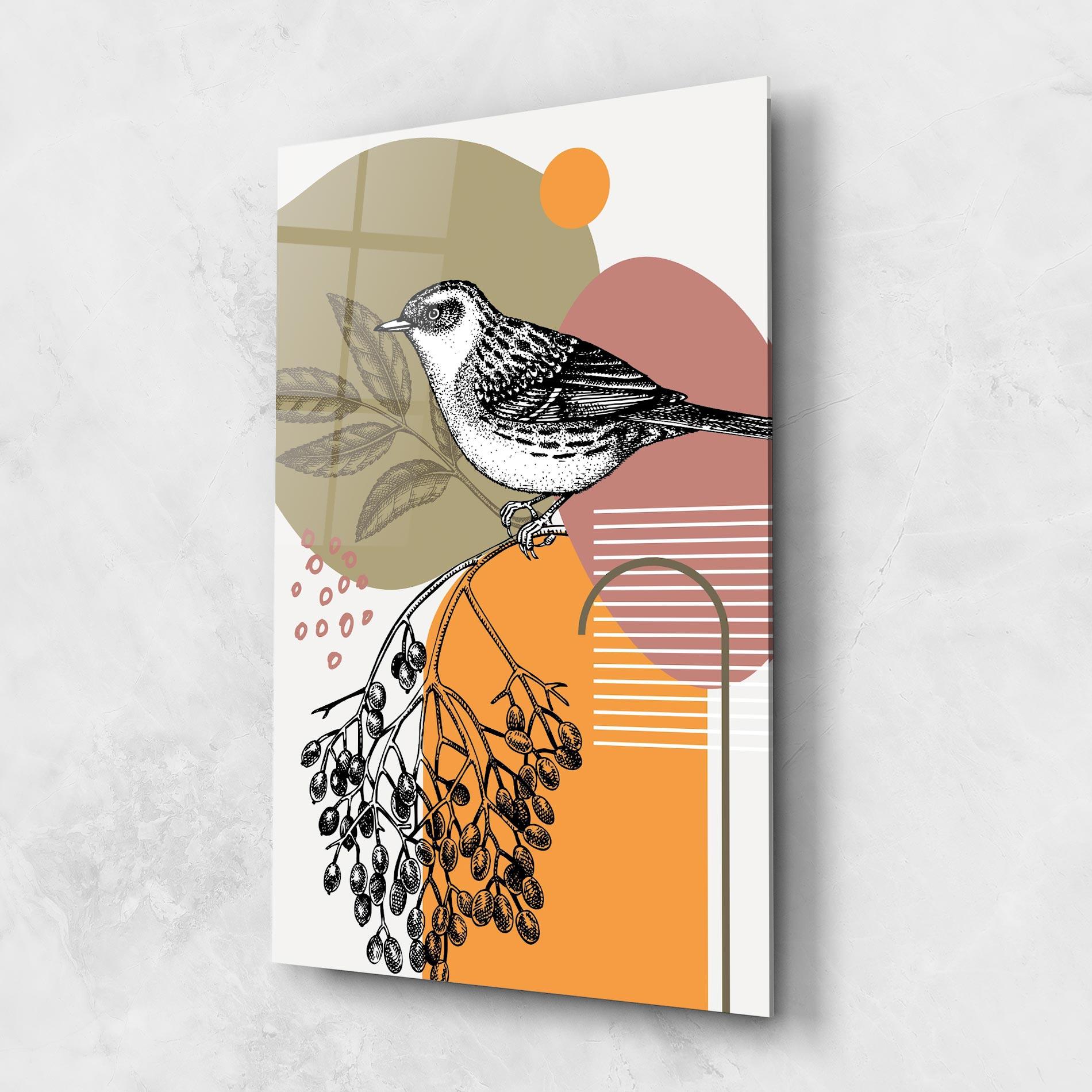 Üvegkép Bird Collage mockup 1