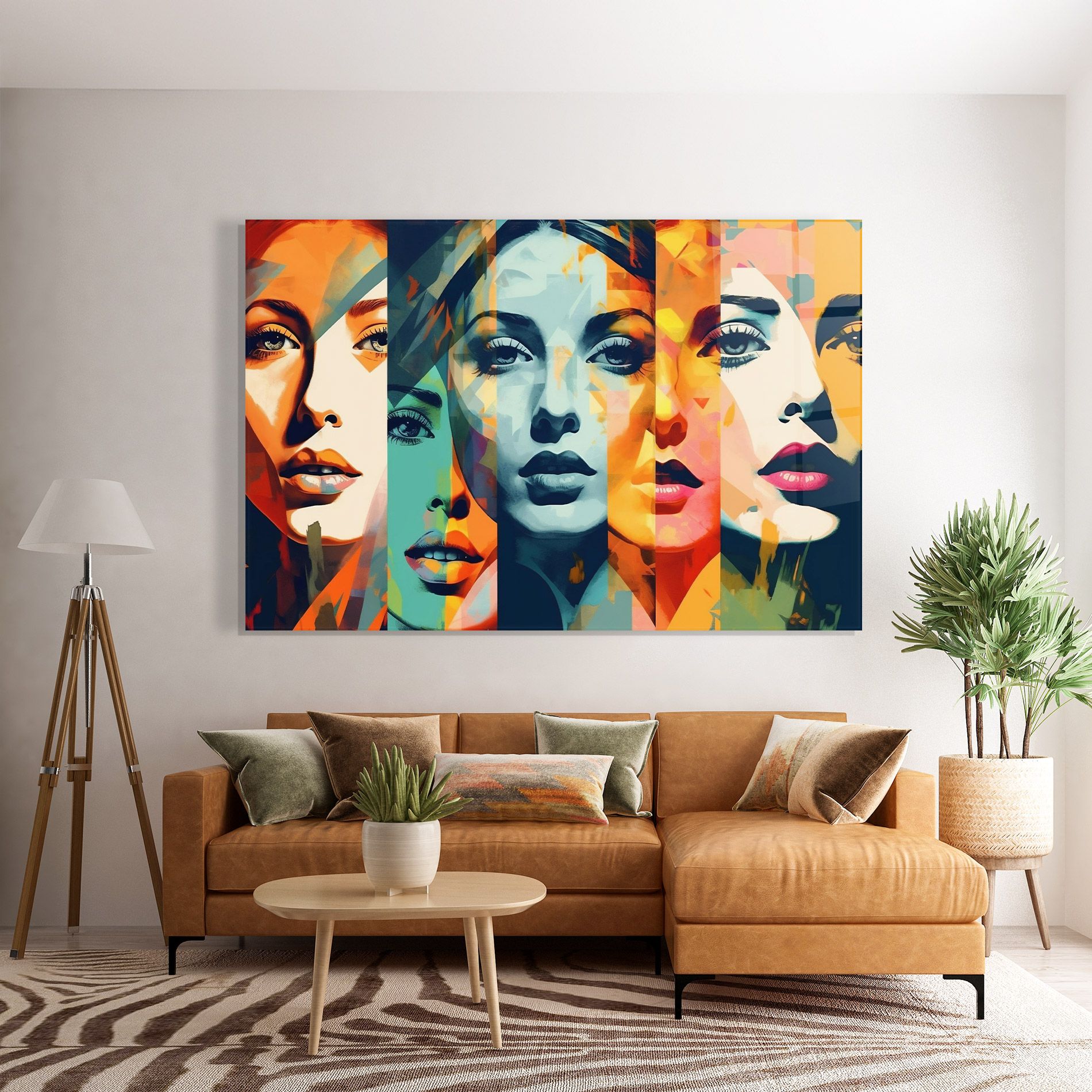 Colorful Abstract Face mockup 7