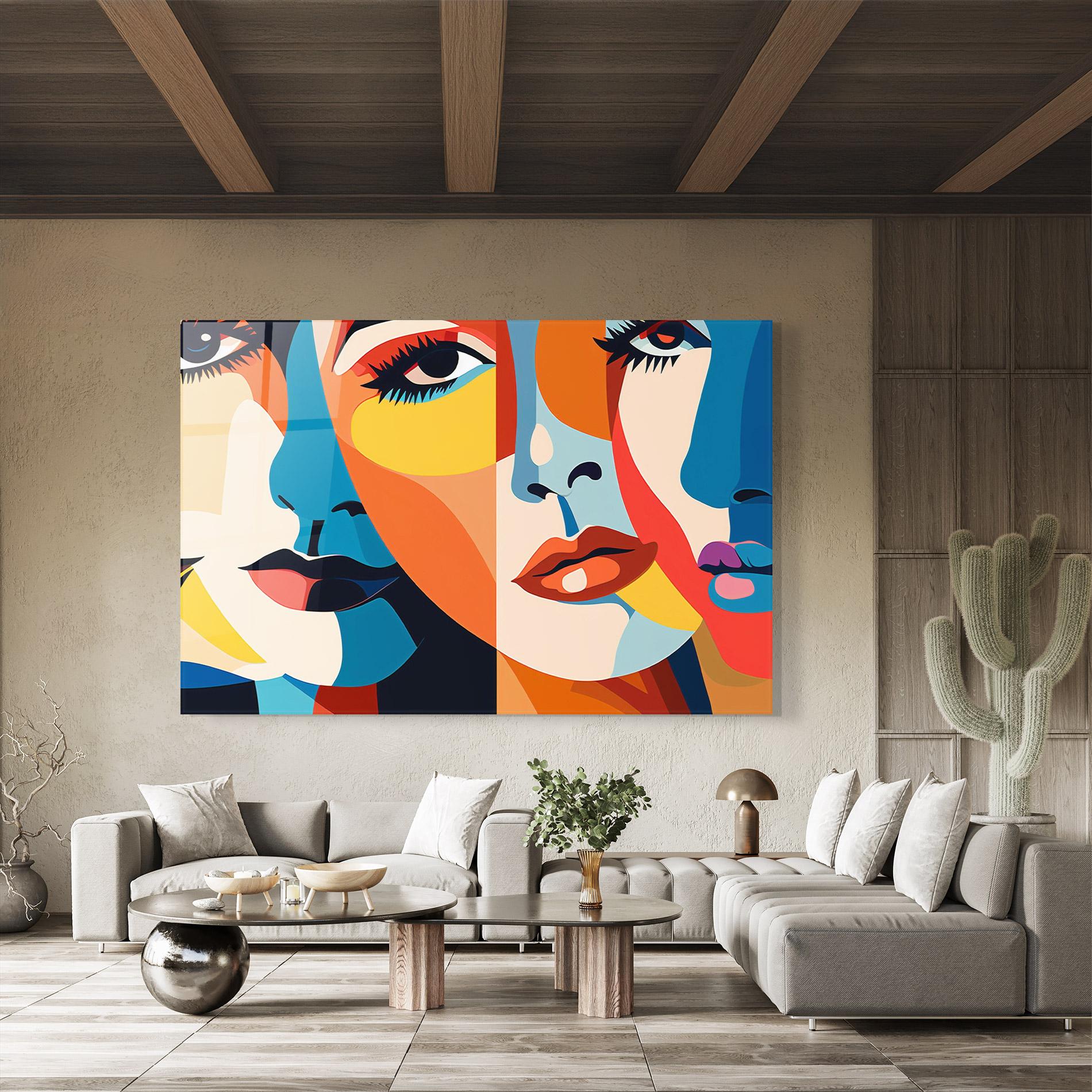 Üvegkép Beauty Face Collage mockup 8