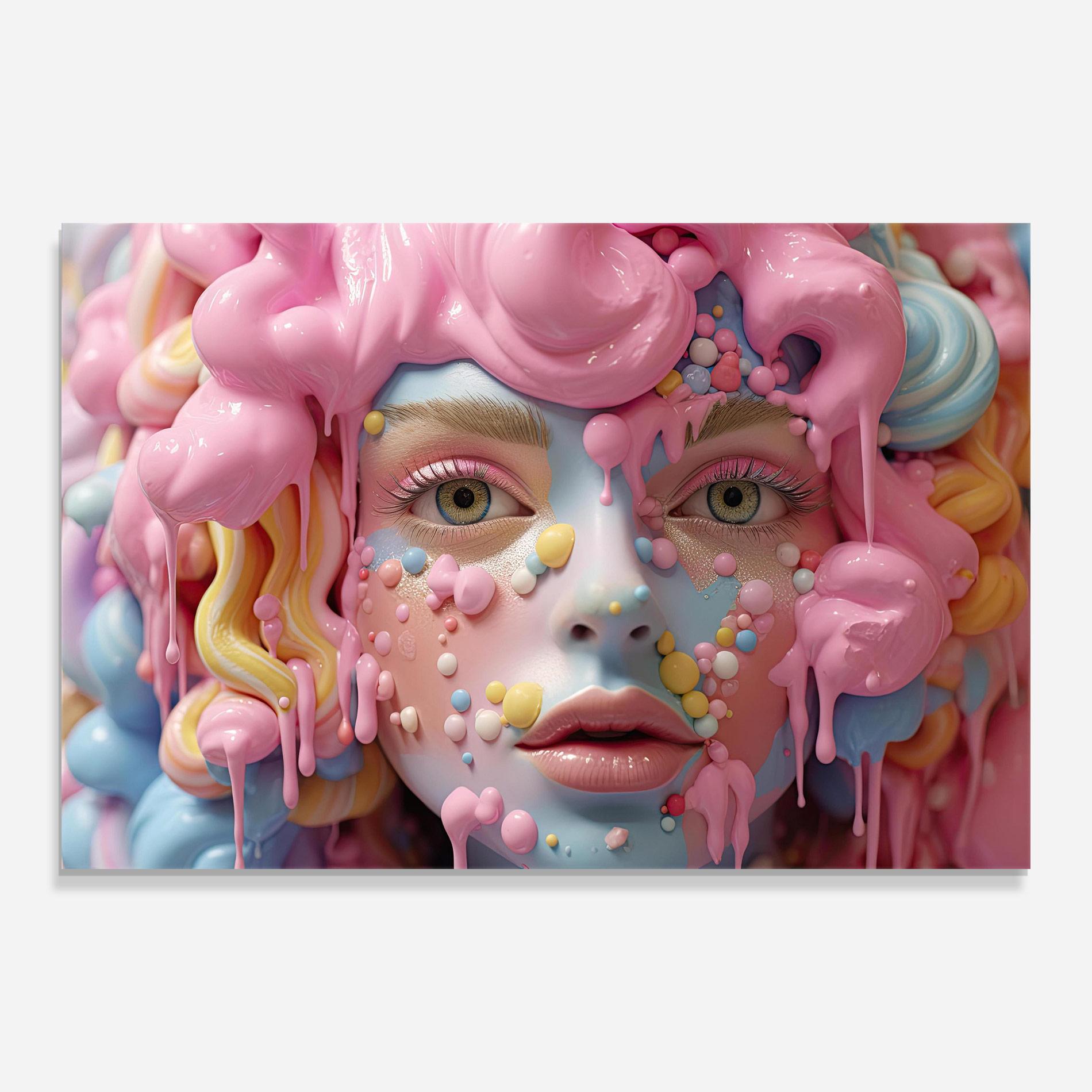 Üvegkép Candy Face Girl mockup 0