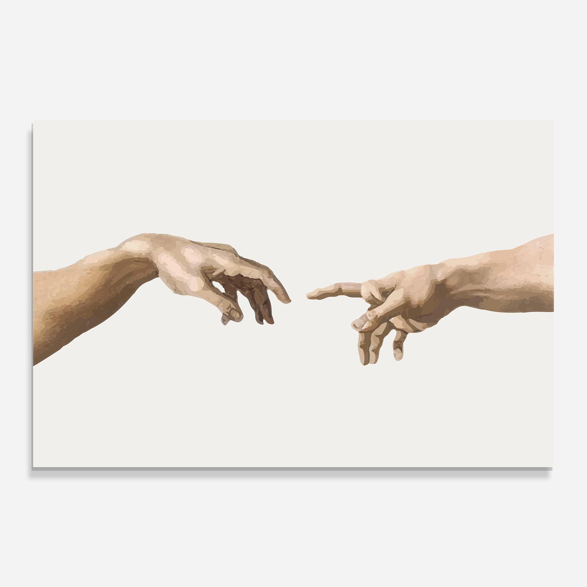 Üvegkép Cream Hands Art mockup 0