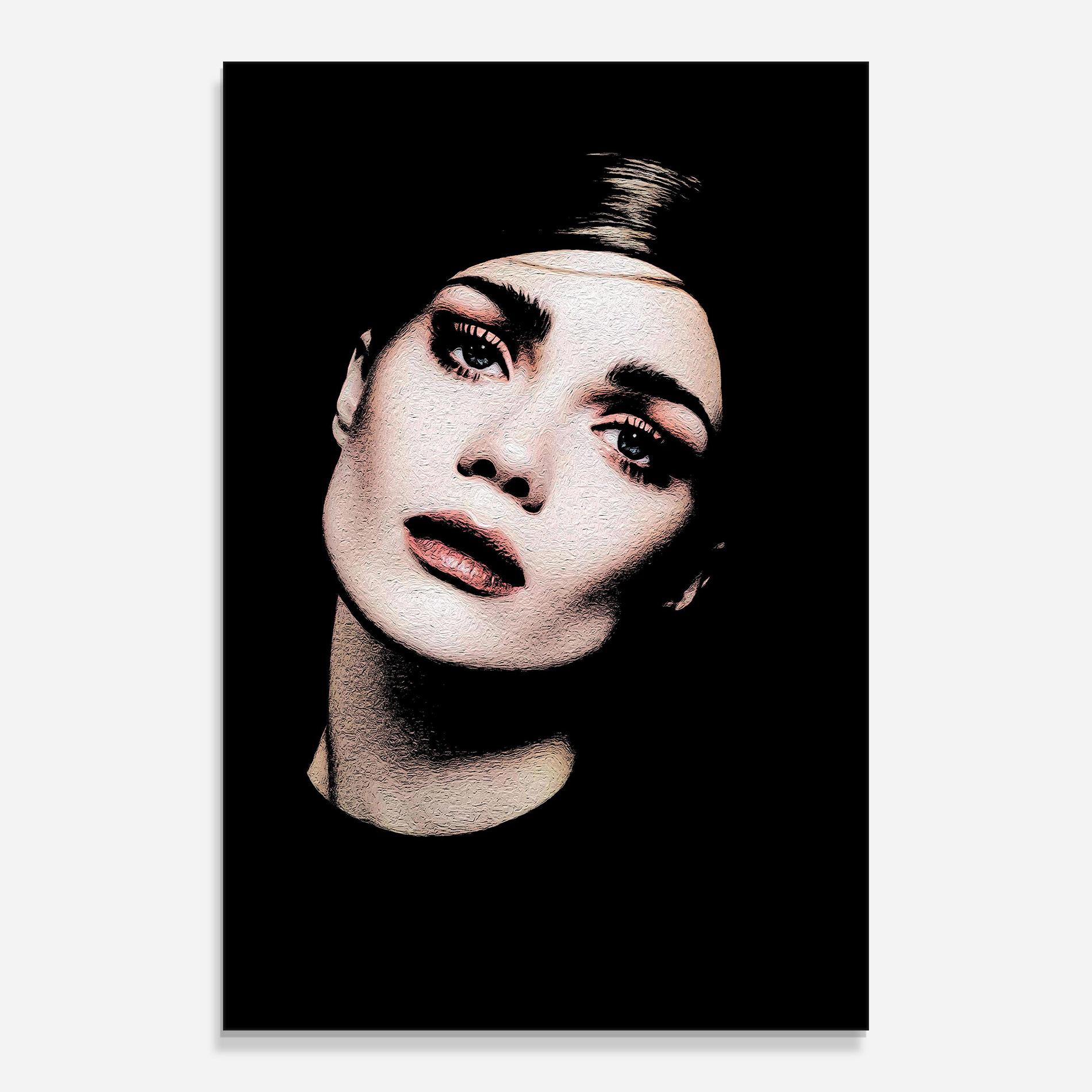 Üvegkép Blue Eyes Lady mockup 0