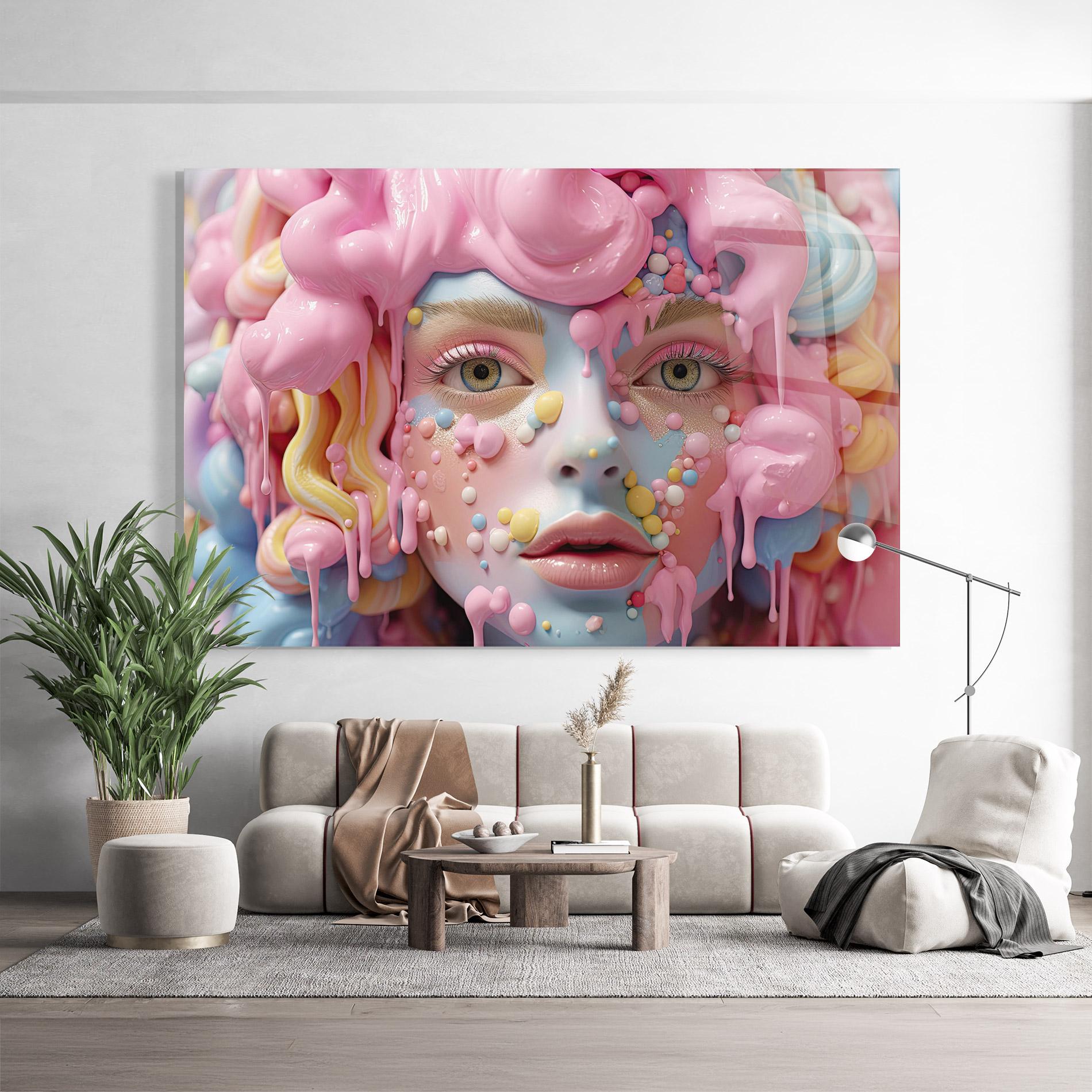 Üvegkép Candy Face Girl mockup 9