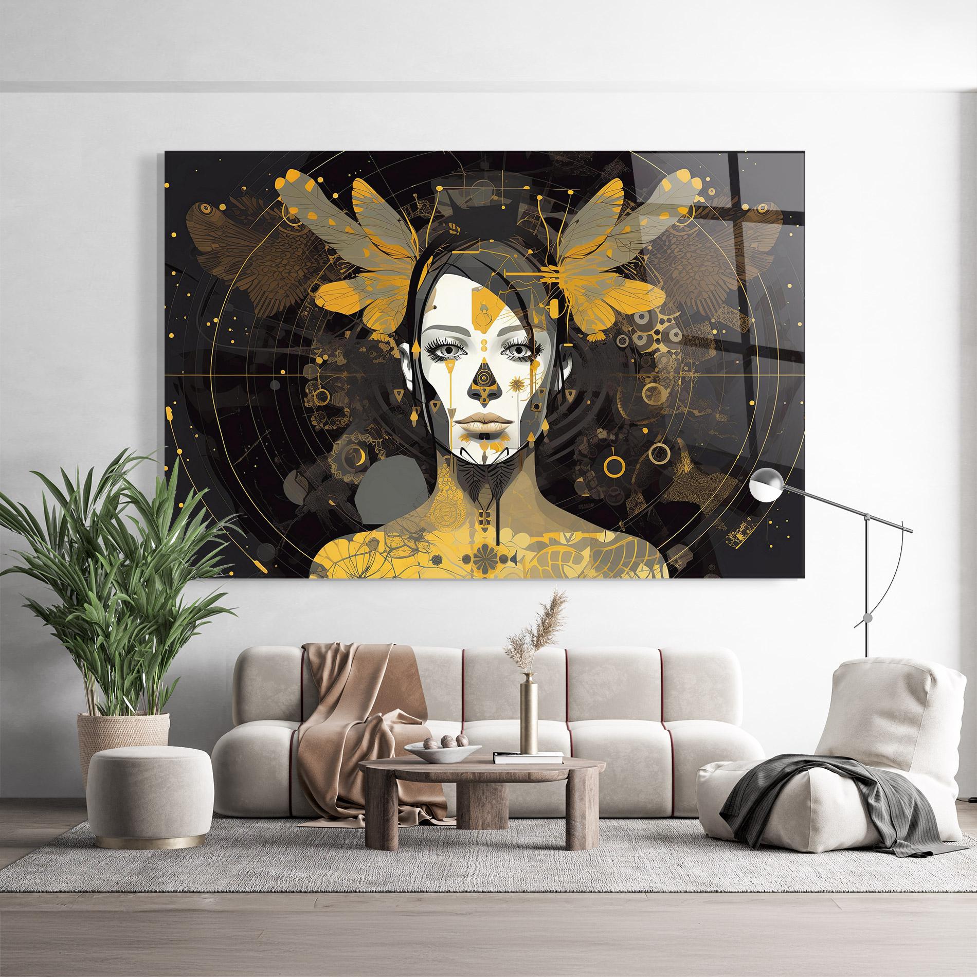 Üvegkép Colorful Graphical Artwork mockup 9