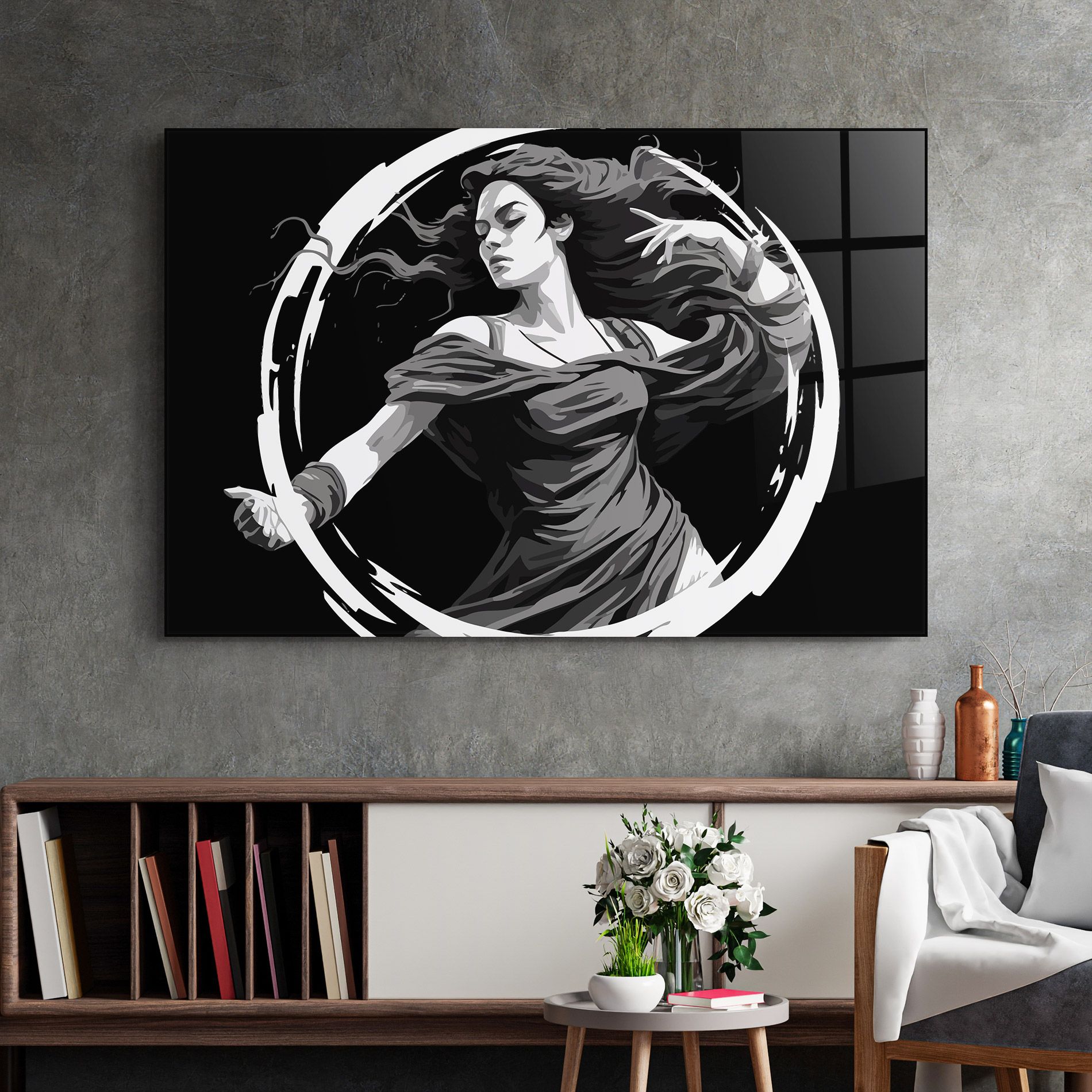 Circle Grey Lady mockup 2