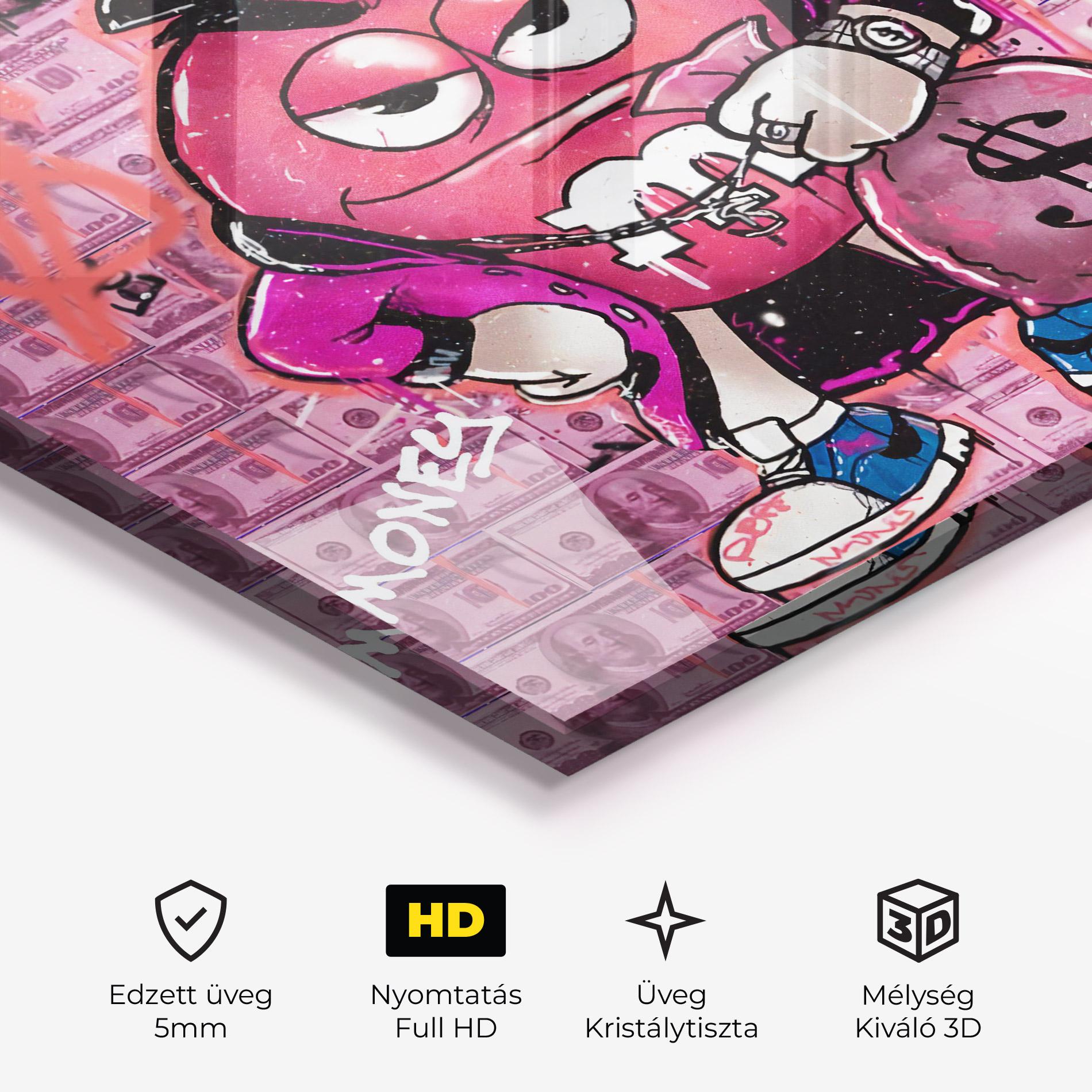 Üvegkép Give Me Your Money mockup 3