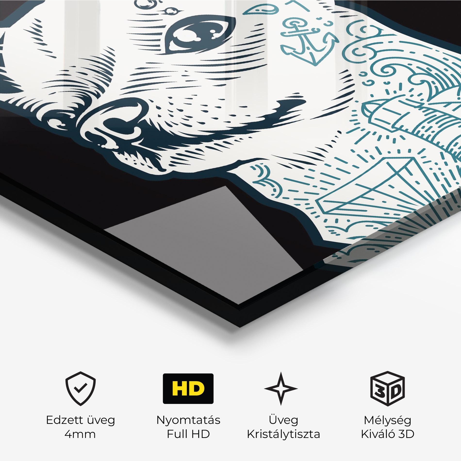 Üvegkép Chihuahua Tattoo mockup 3