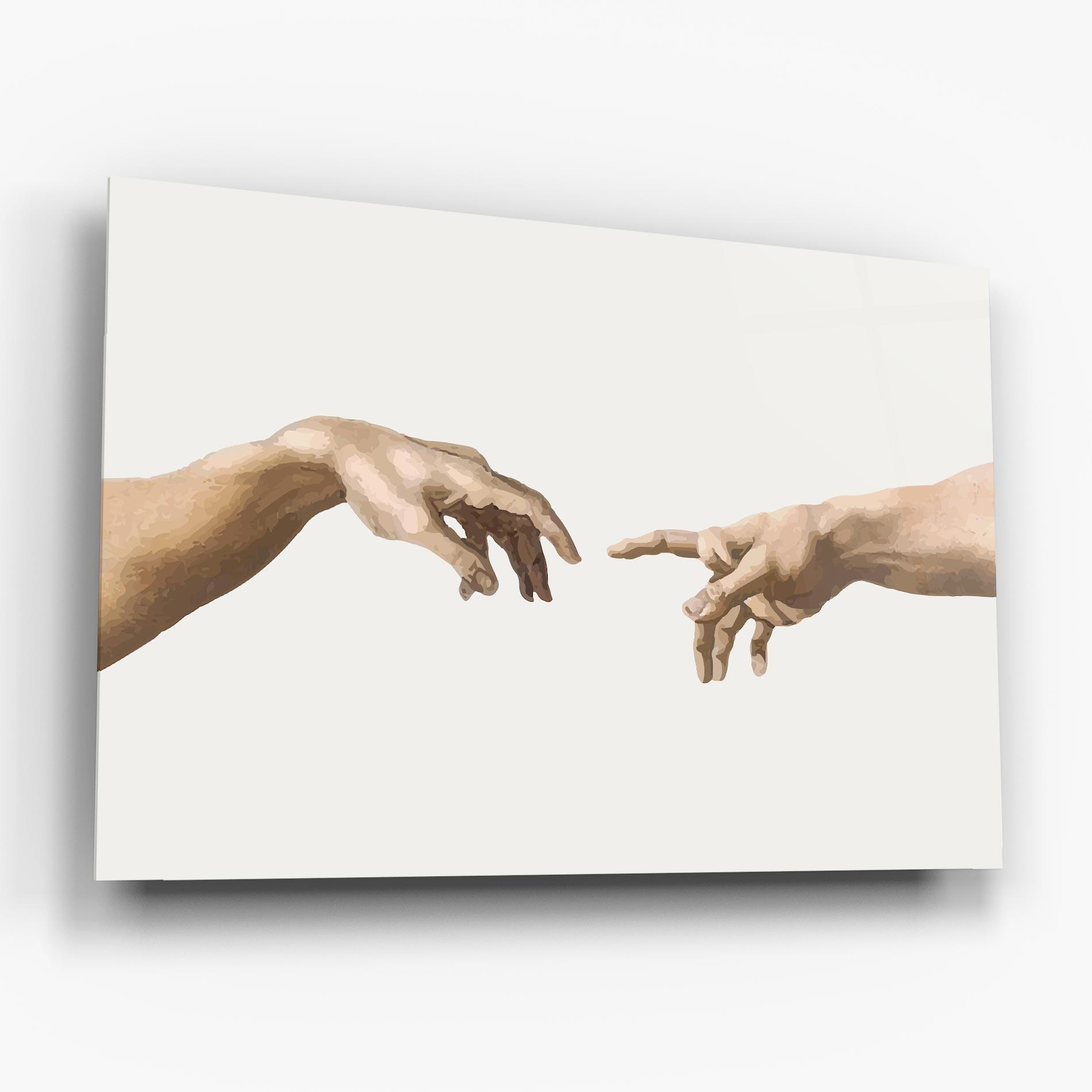 Üvegkép Cream Hands Art mockup 6