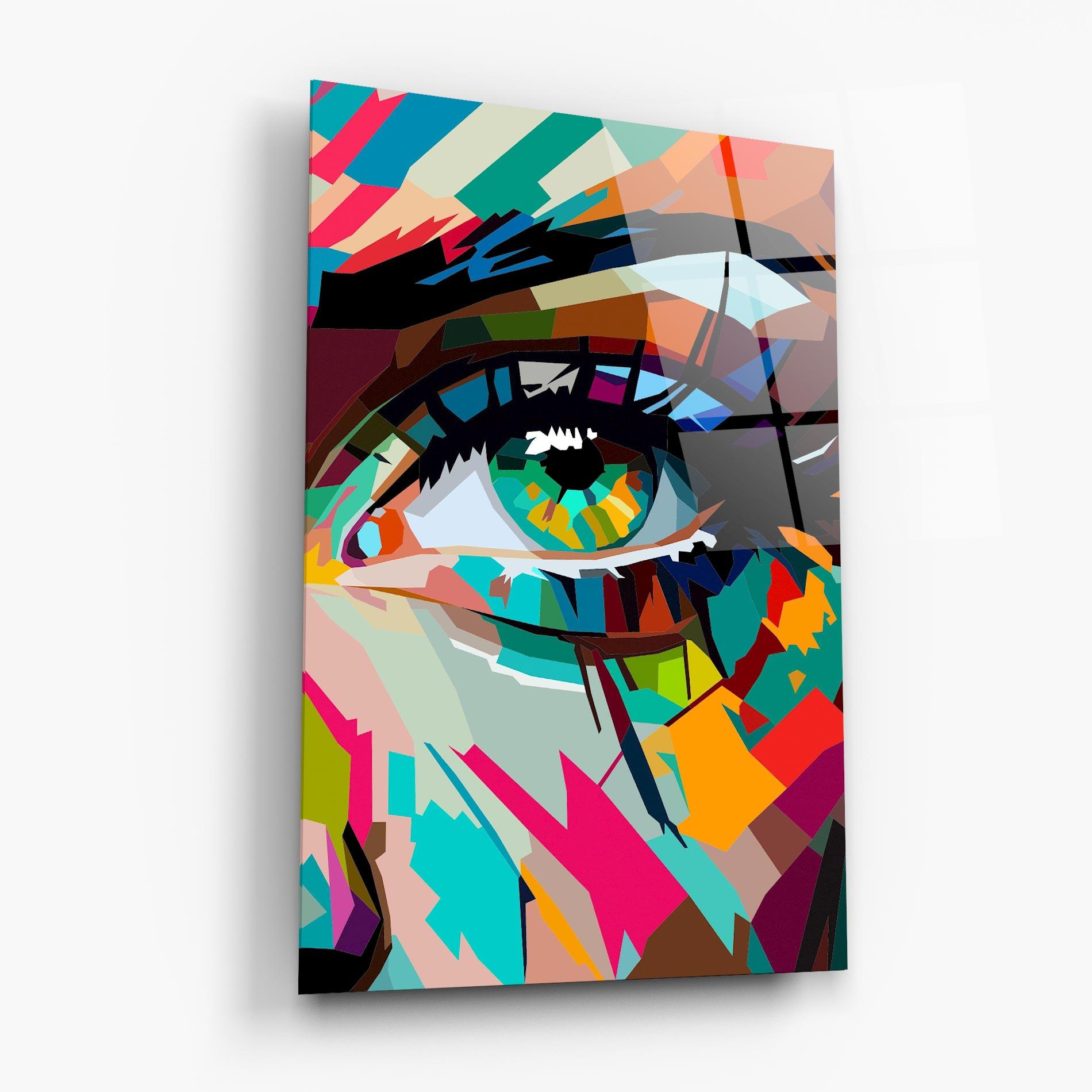Üvegkép Colorful Eye mockup 6