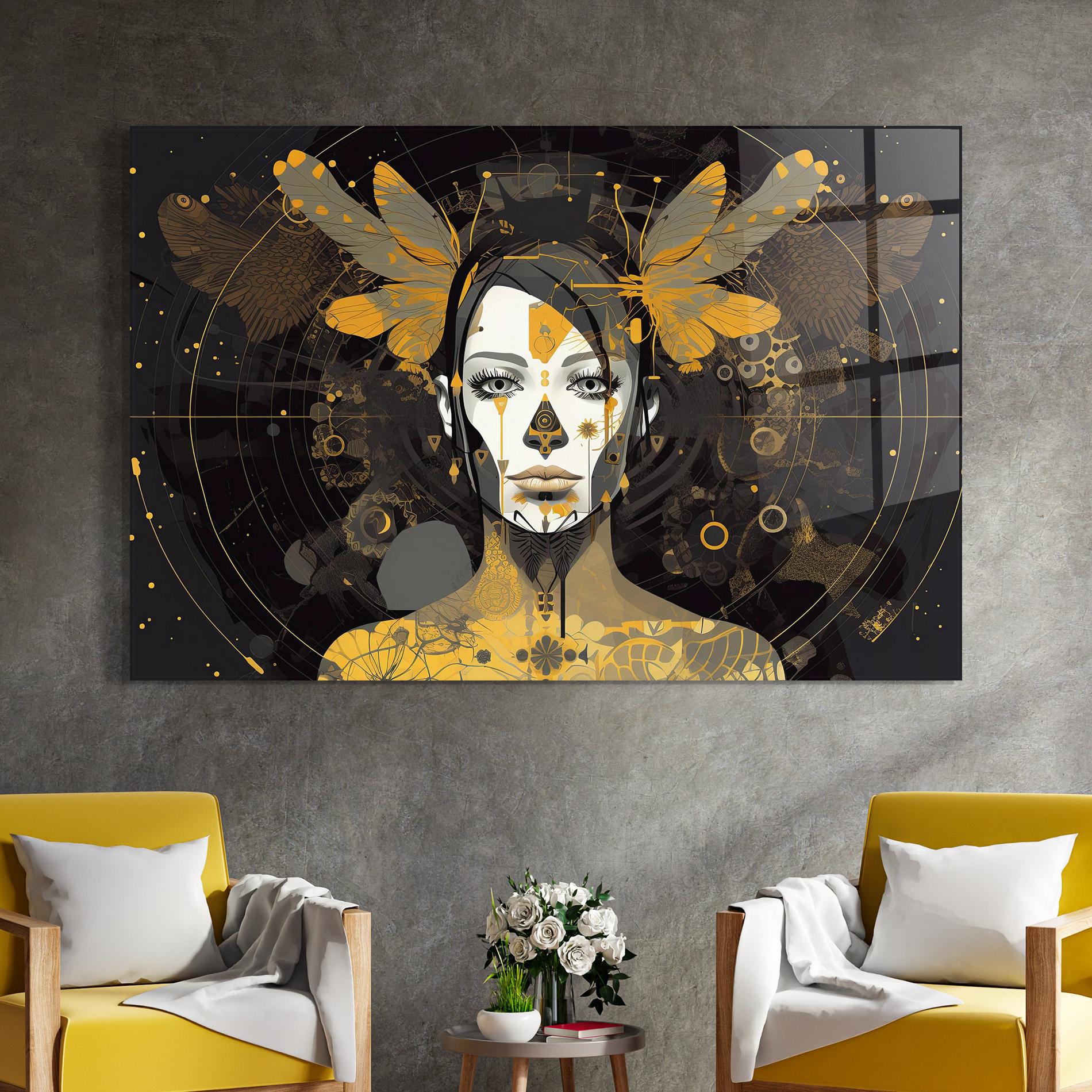 Üvegkép Colorful Graphical Artwork mockup 4