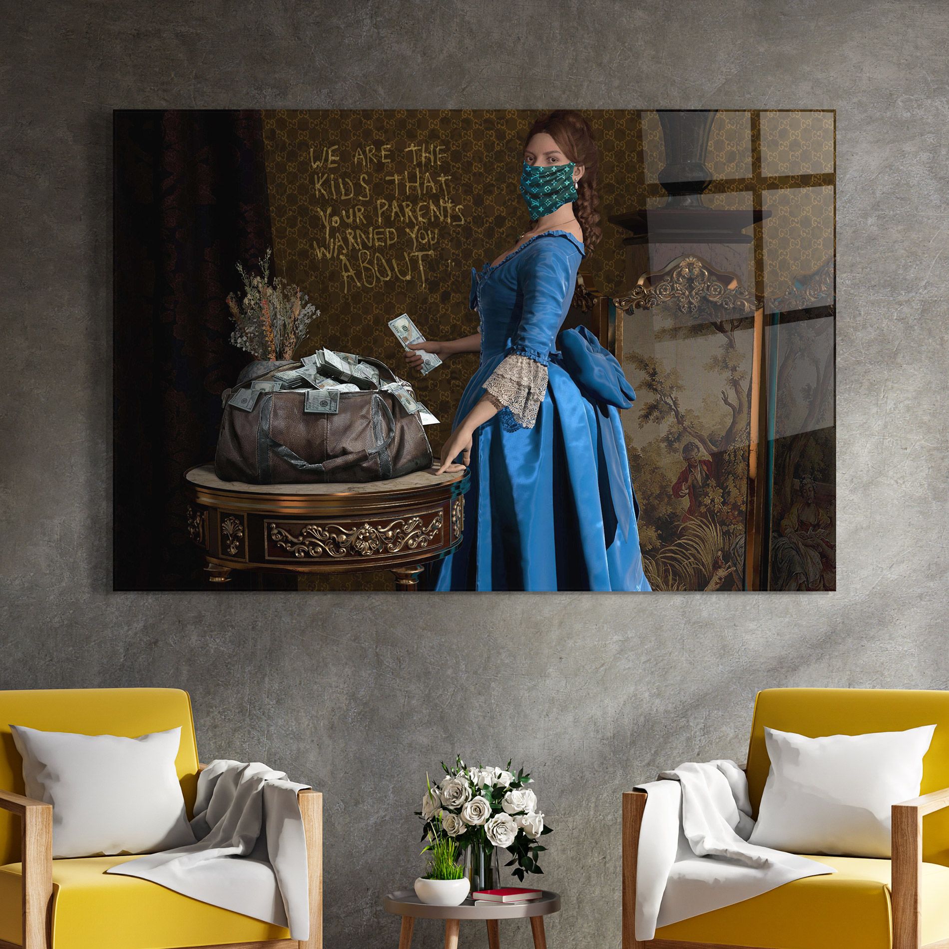 Vintage Money Heist mockup 4