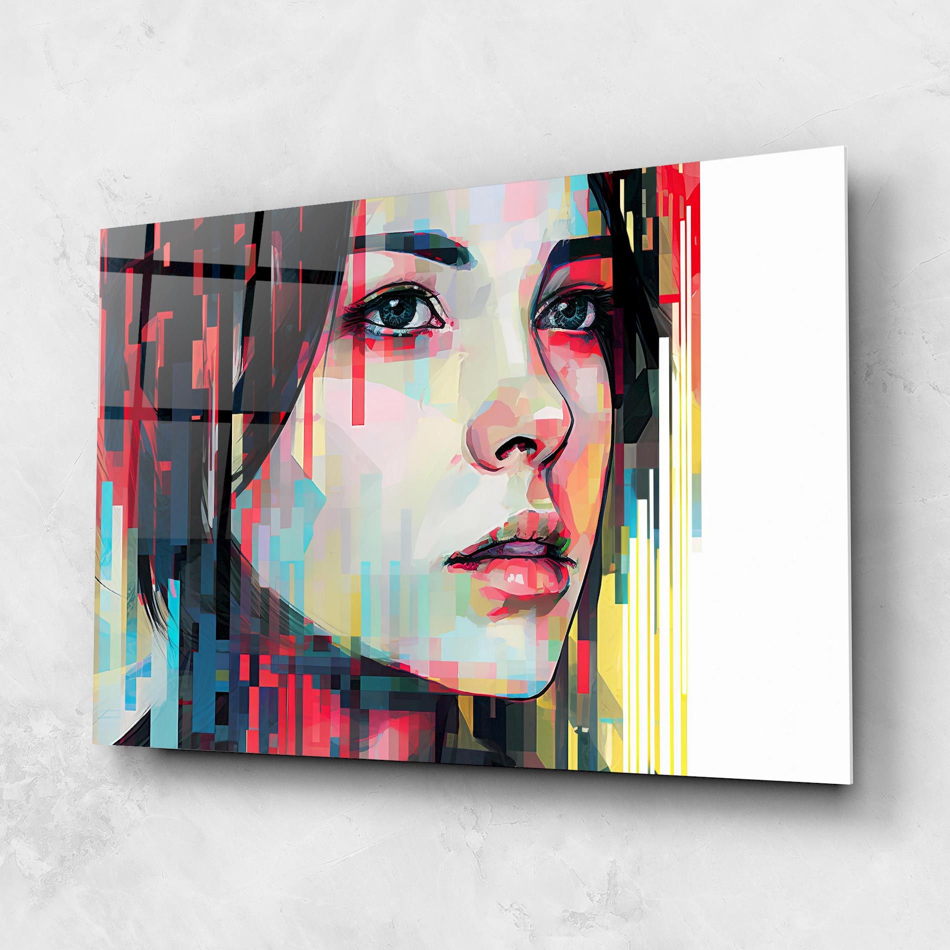 Colorful Glitchy Girl mockup 1