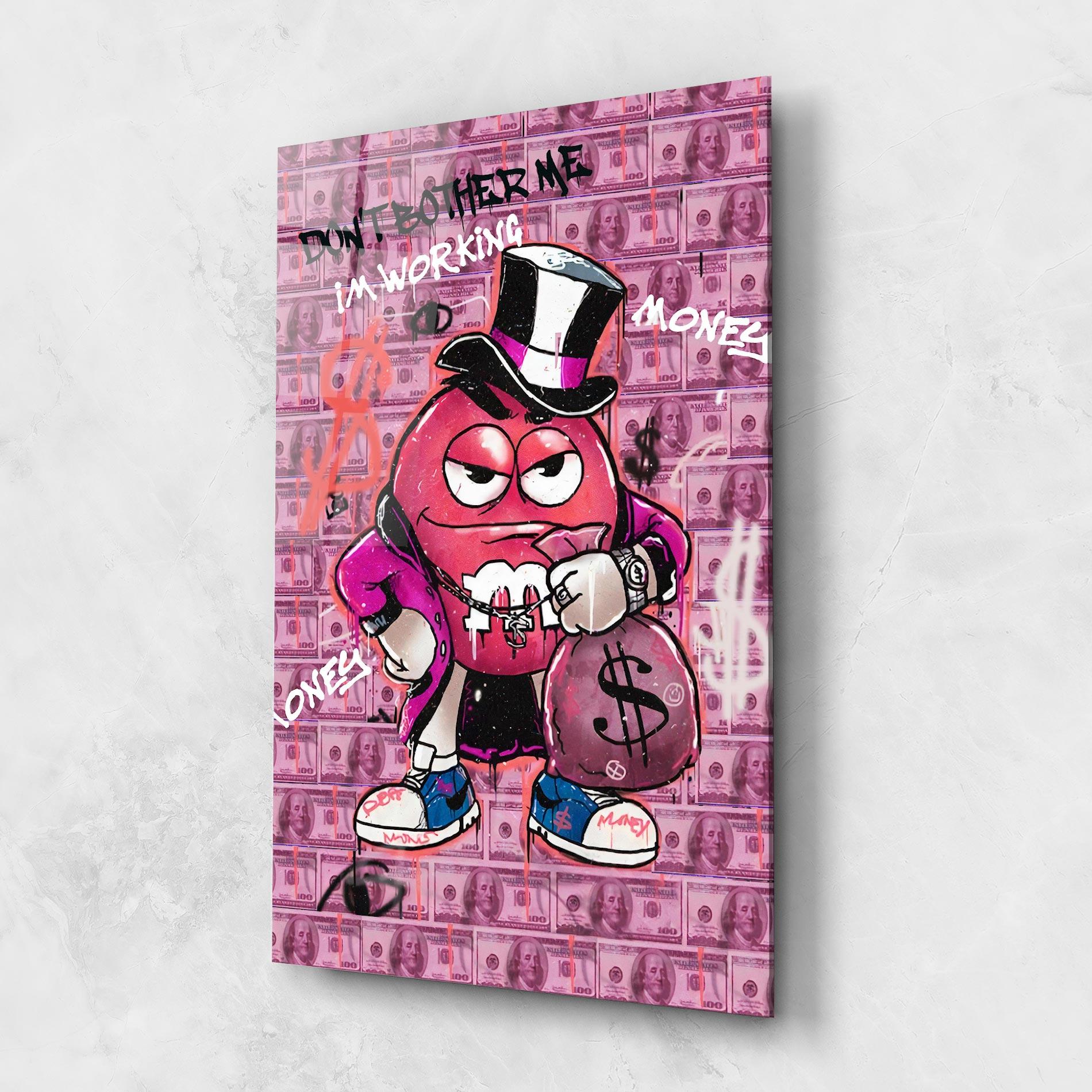 Üvegkép Give Me Your Money mockup 1