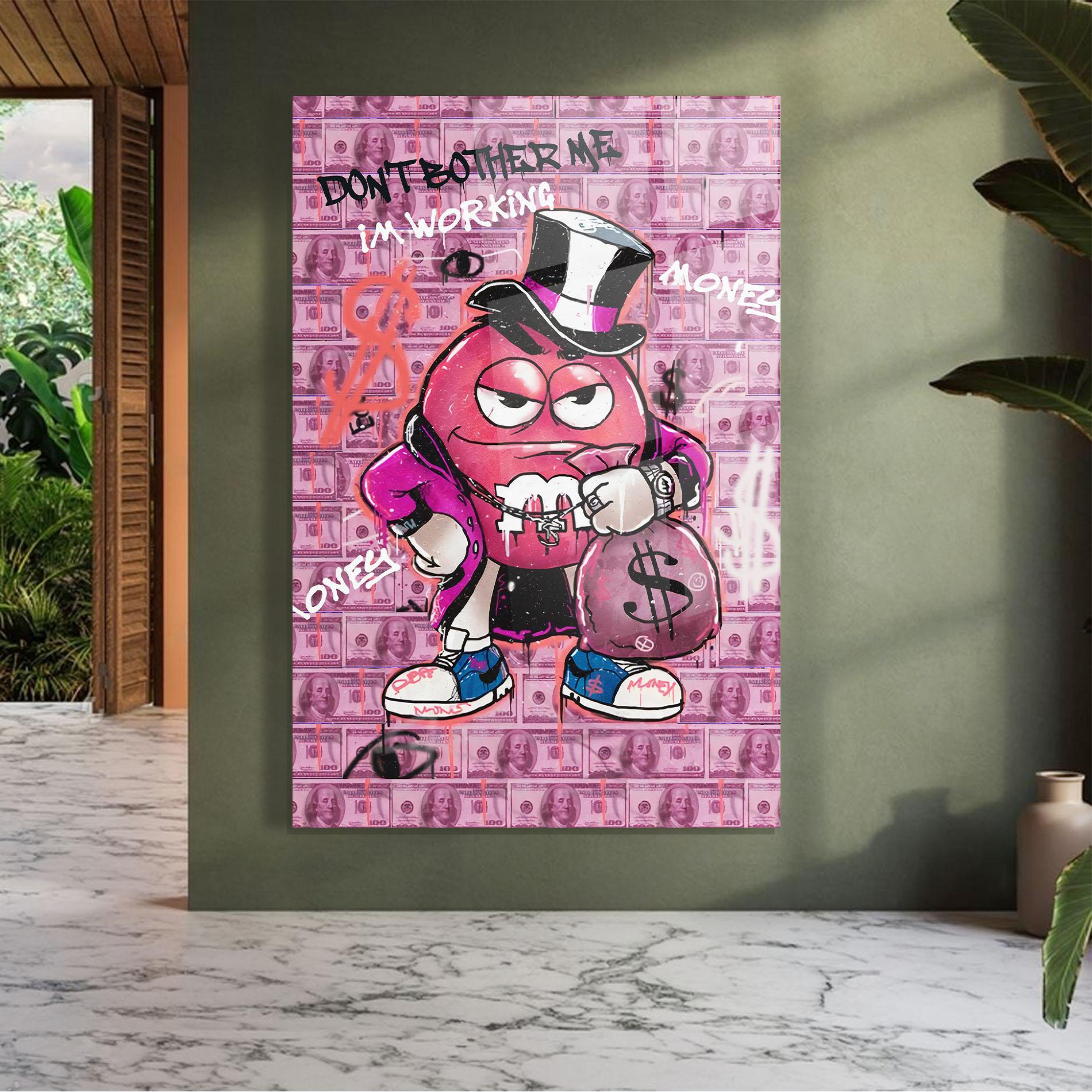 Üvegkép Give Me Your Money mockup 7