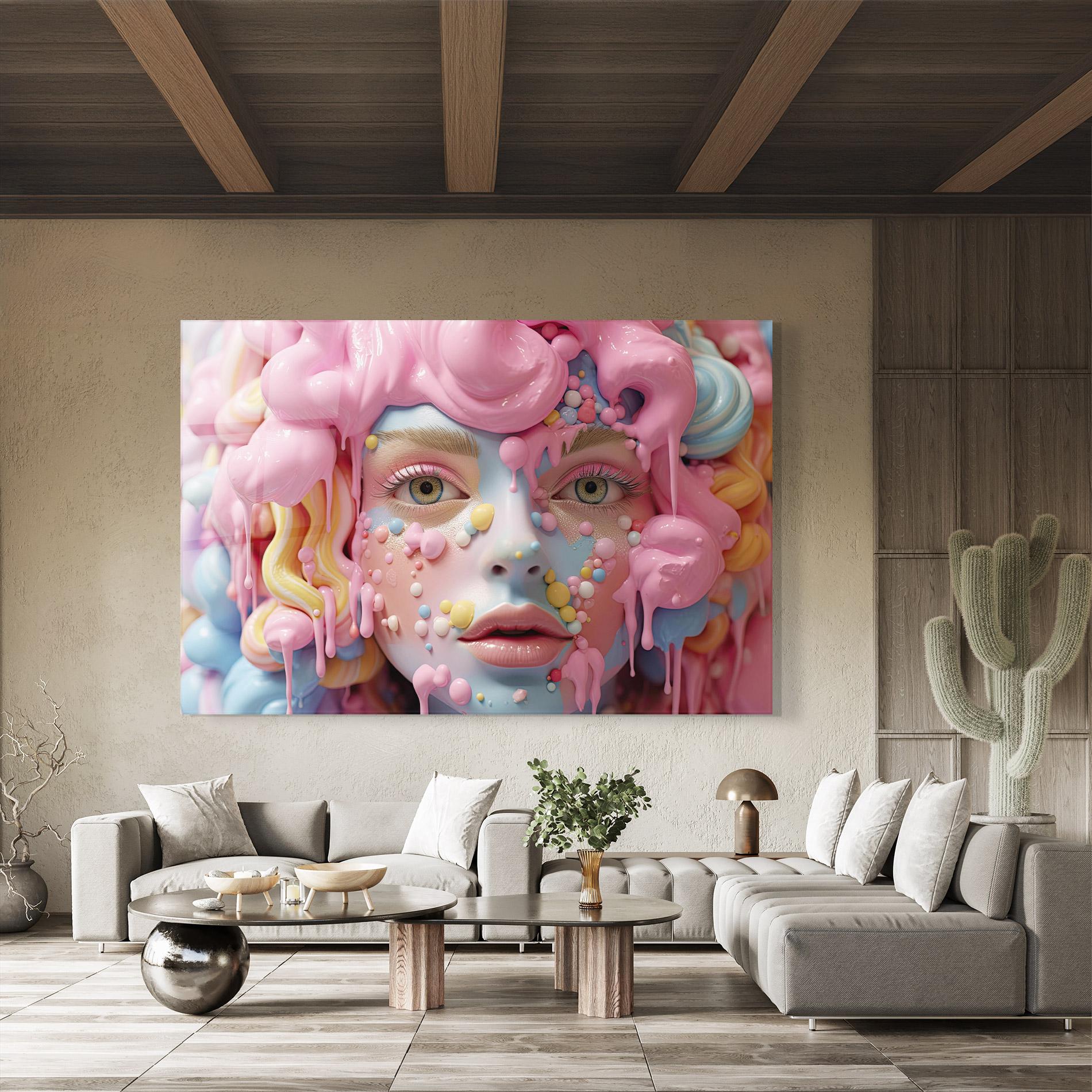 Üvegkép Candy Face Girl mockup 8