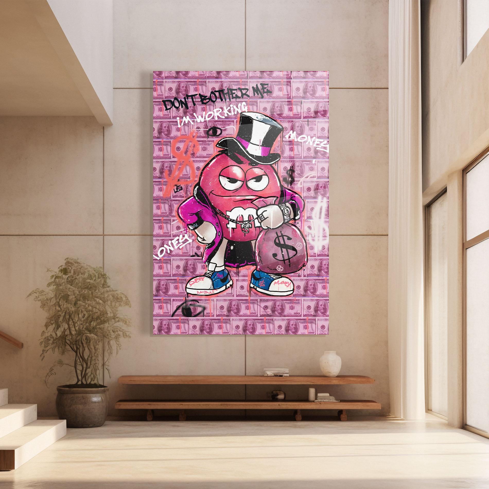 Üvegkép Give Me Your Money mockup 8